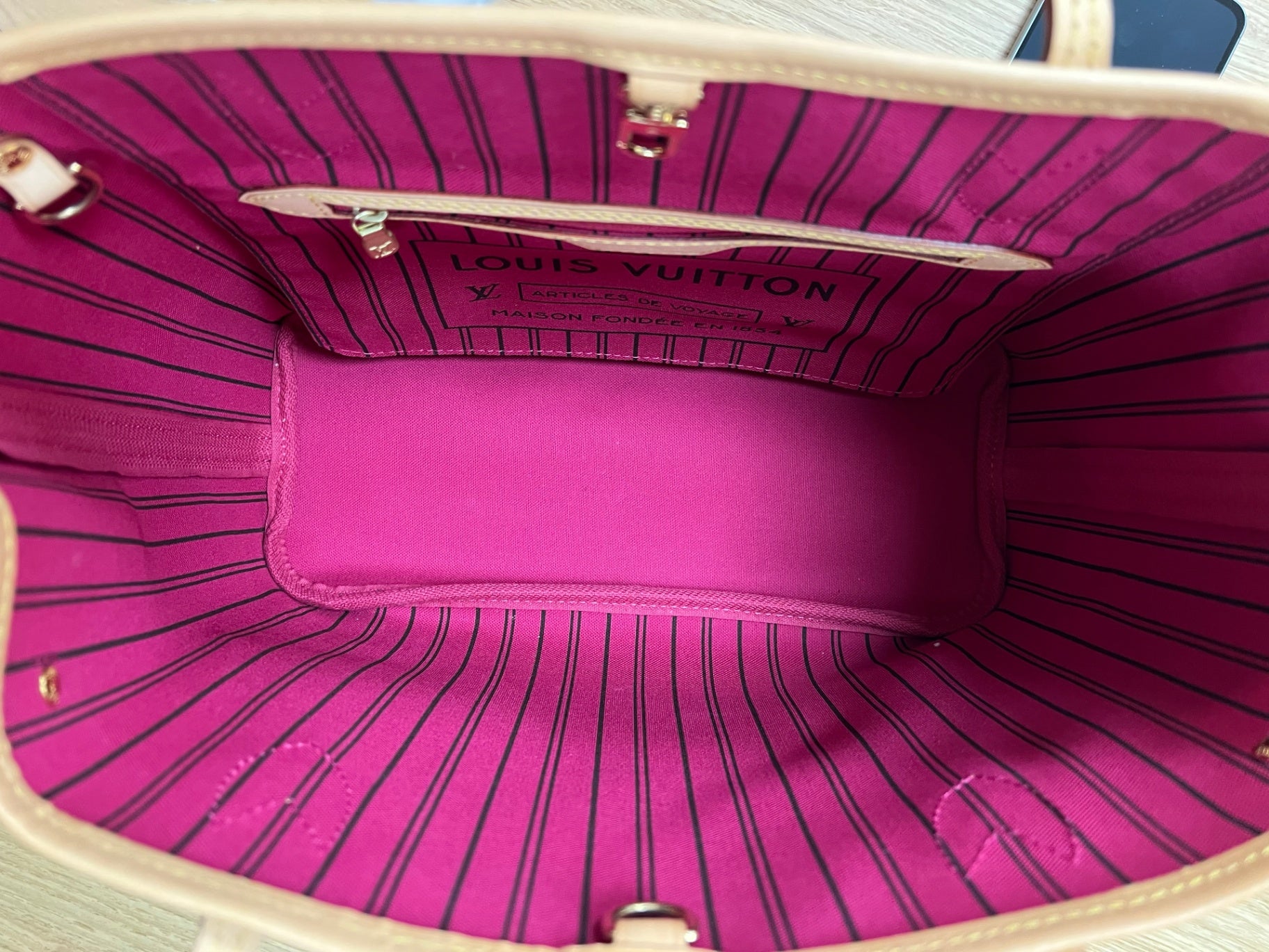 Louis Vuitton Neverfull PM Insideout Monogram/Rose Pondichery Coated Canvas/Leather