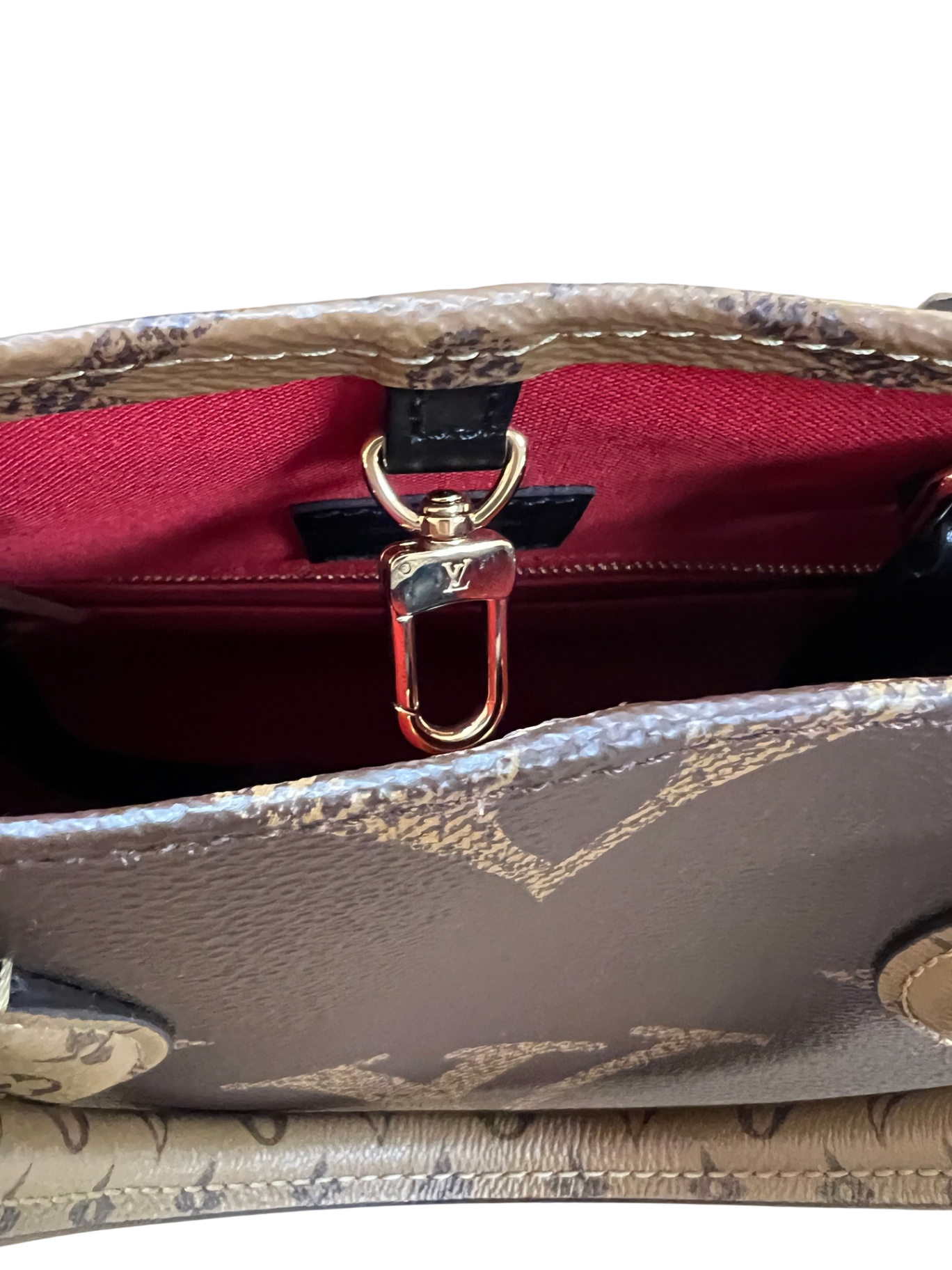 Louis Vuitton Monogram Beige/Brown MM Canvas coated / Leather