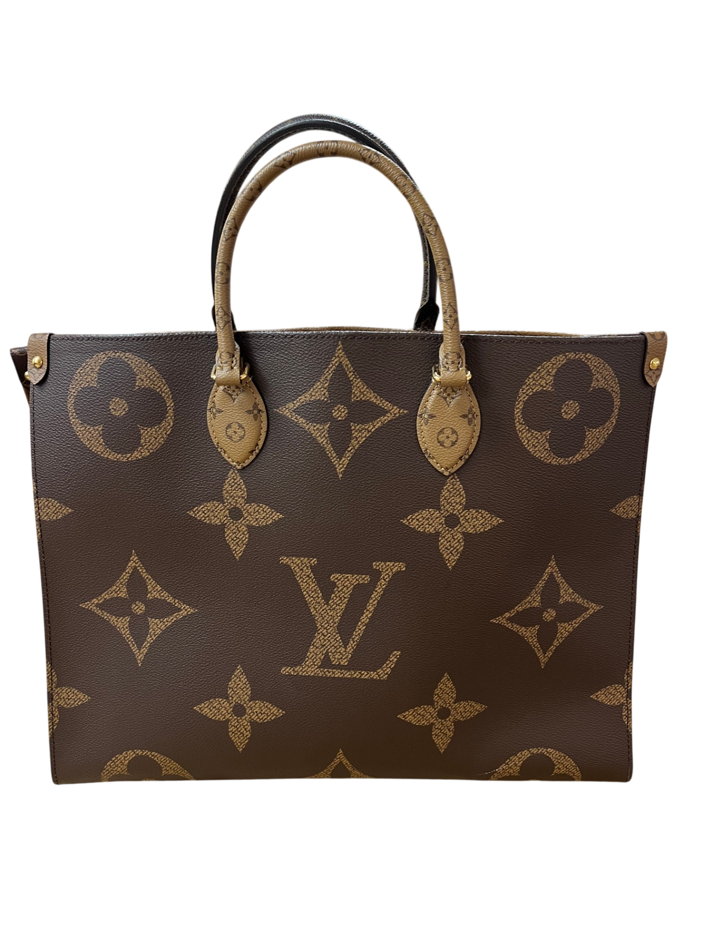 Louis Vuitton OnTheGo GM Monogram Braun mit Dunkelbraunen Details Canvas