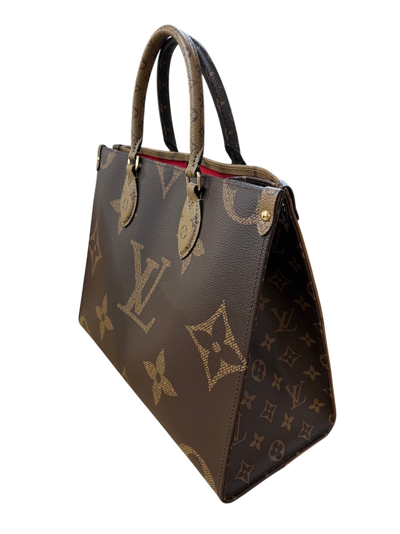 Louis Vuitton Monogram Beige/Brown MM Canvas coated / Leather