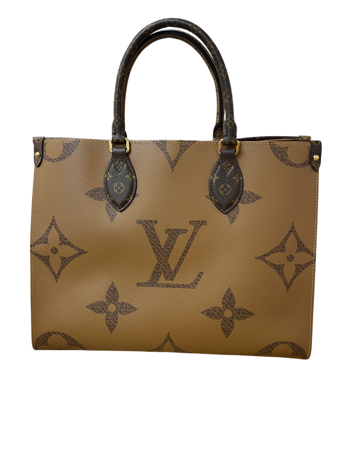 Louis Vuitton Monogram Beige/Brown MM Canvas coated / Leather