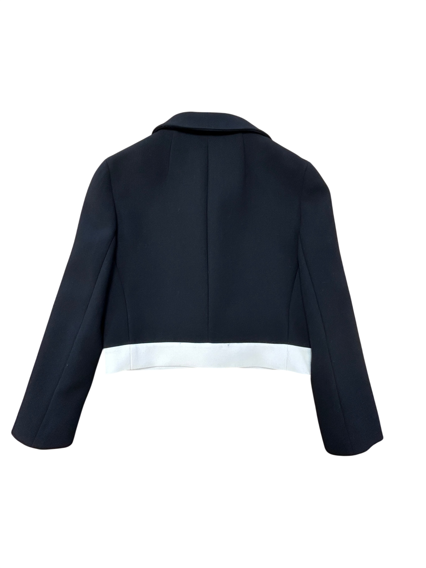 Prada Schwarz und Weiß 38 Schurwolle