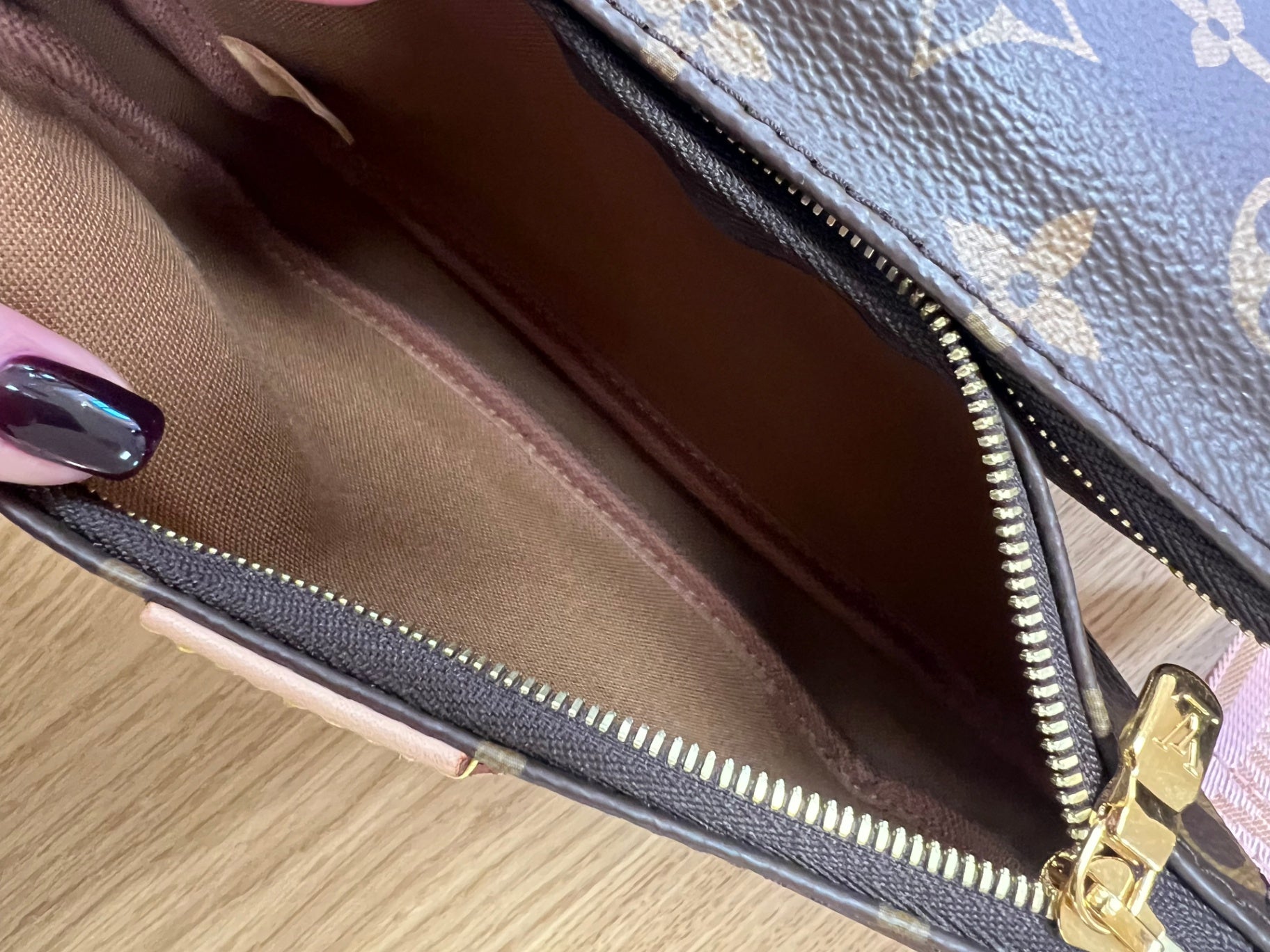 Louis Vuitton Multi Pochette Monogram Brown with gold accents, coated canvas and leather