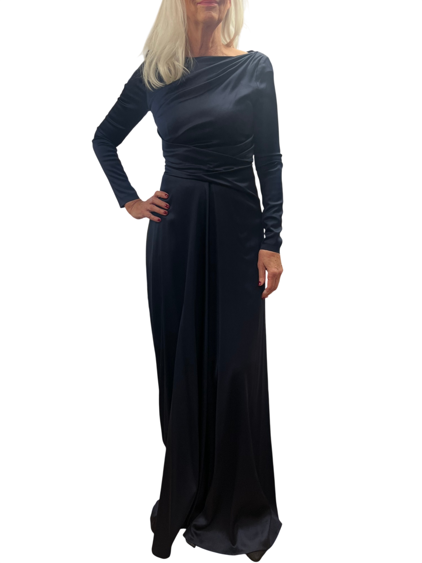 Talbot Runhof Dunkelblau 38 Satin