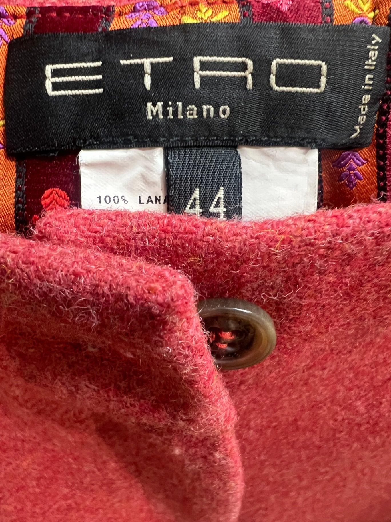 ETRO Hosenanzug Himbeere 38 Wollmix