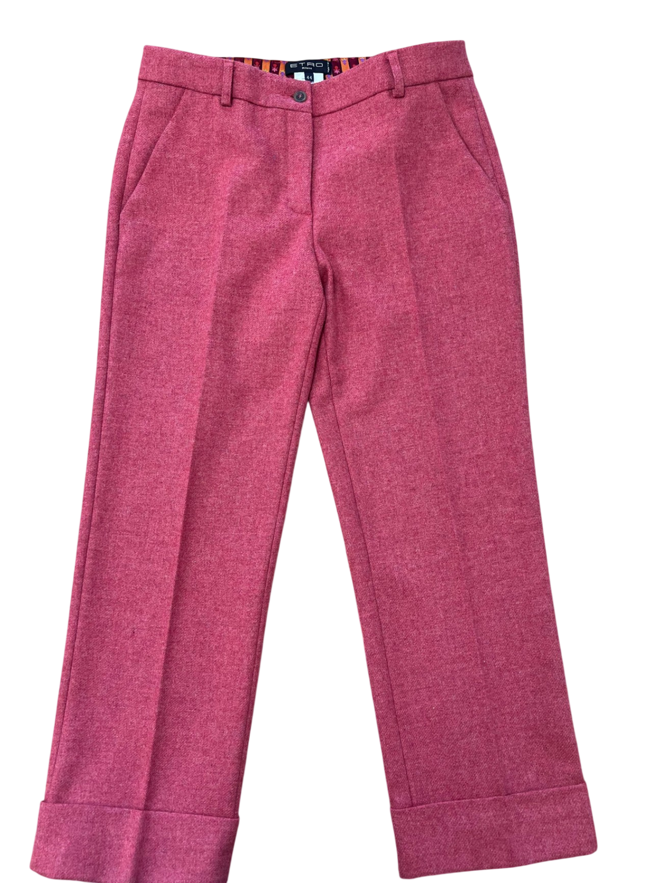 ETRO trouser suit raspberry size 38 wool blend