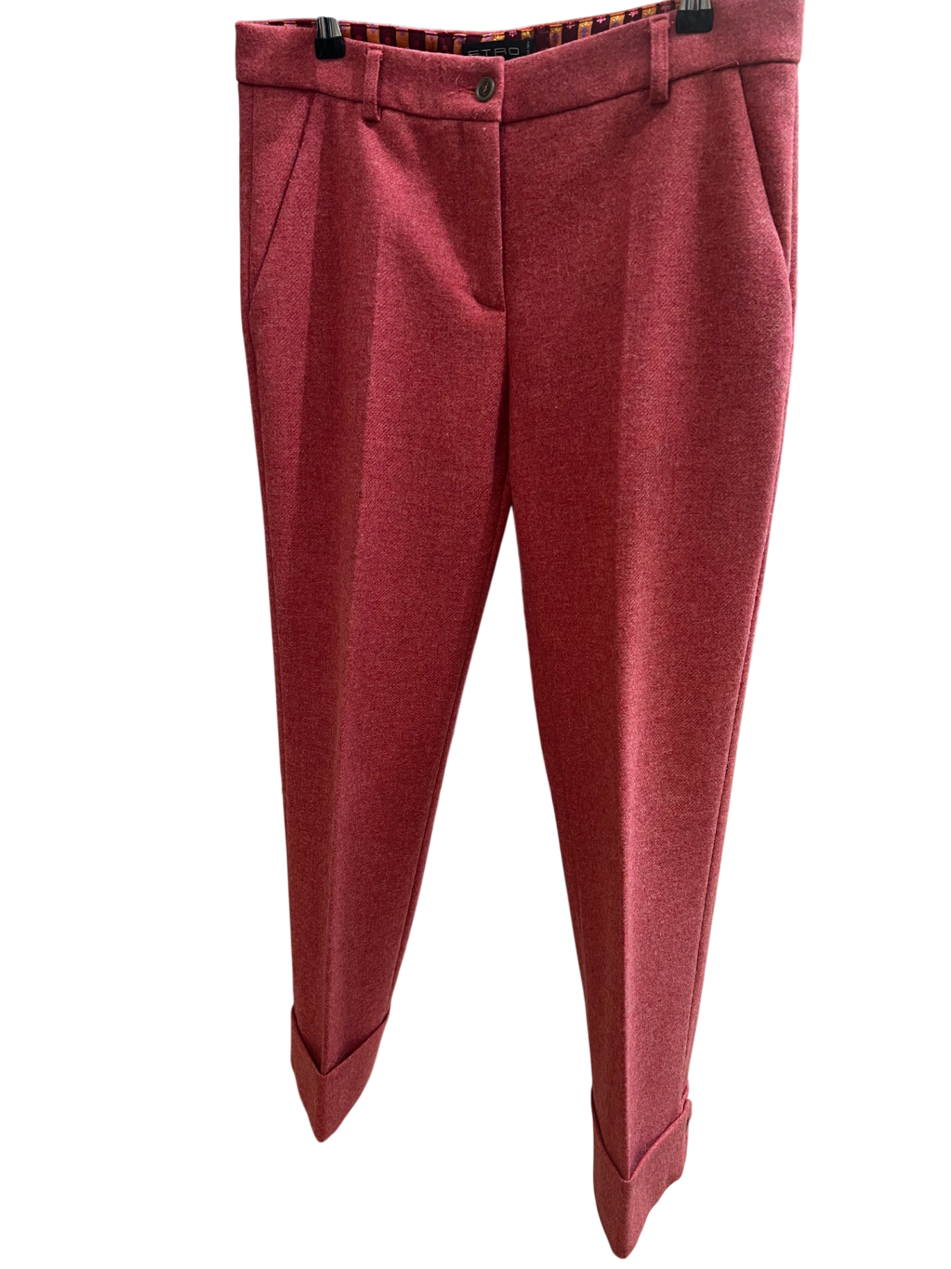 ETRO trouser suit raspberry size 38 wool blend