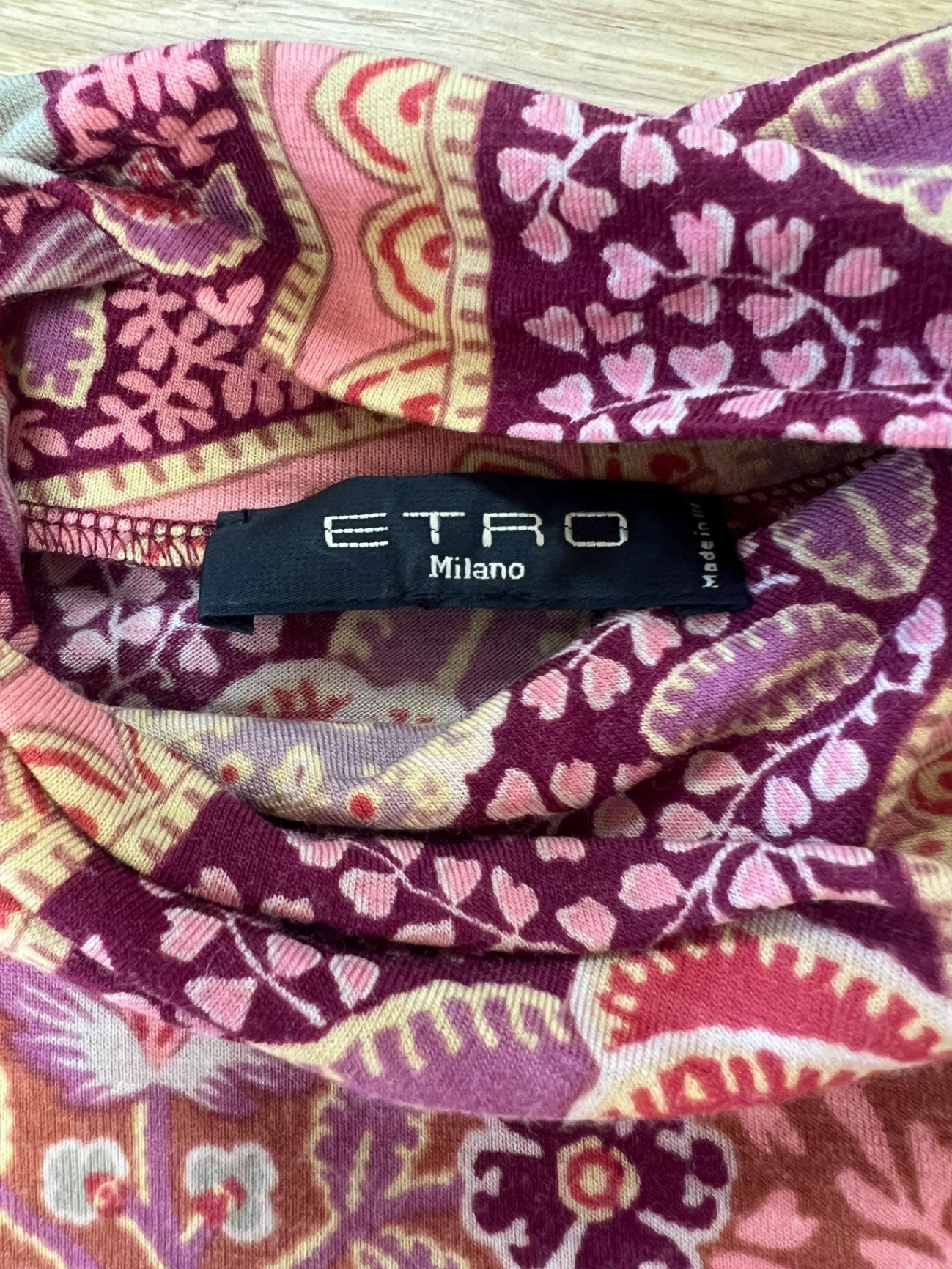 ETRO Pink und Lila 38 Wolle /Elastan