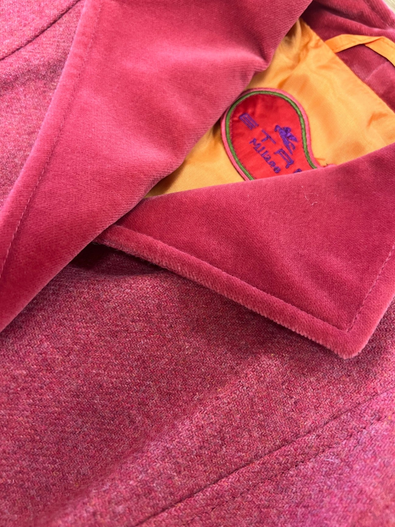 ETRO trouser suit raspberry size 38 wool blend