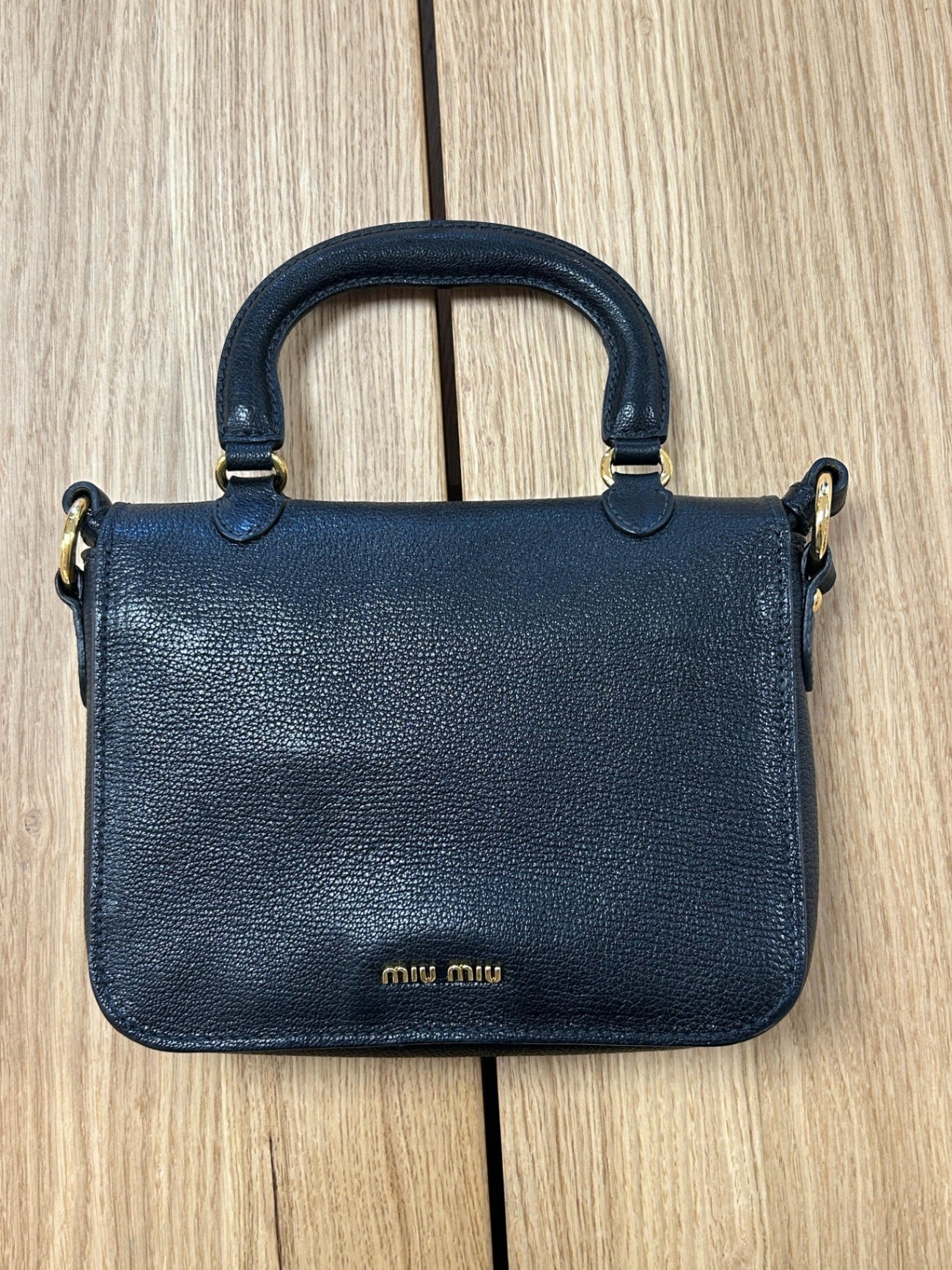Miu Miu Schwarz Leder