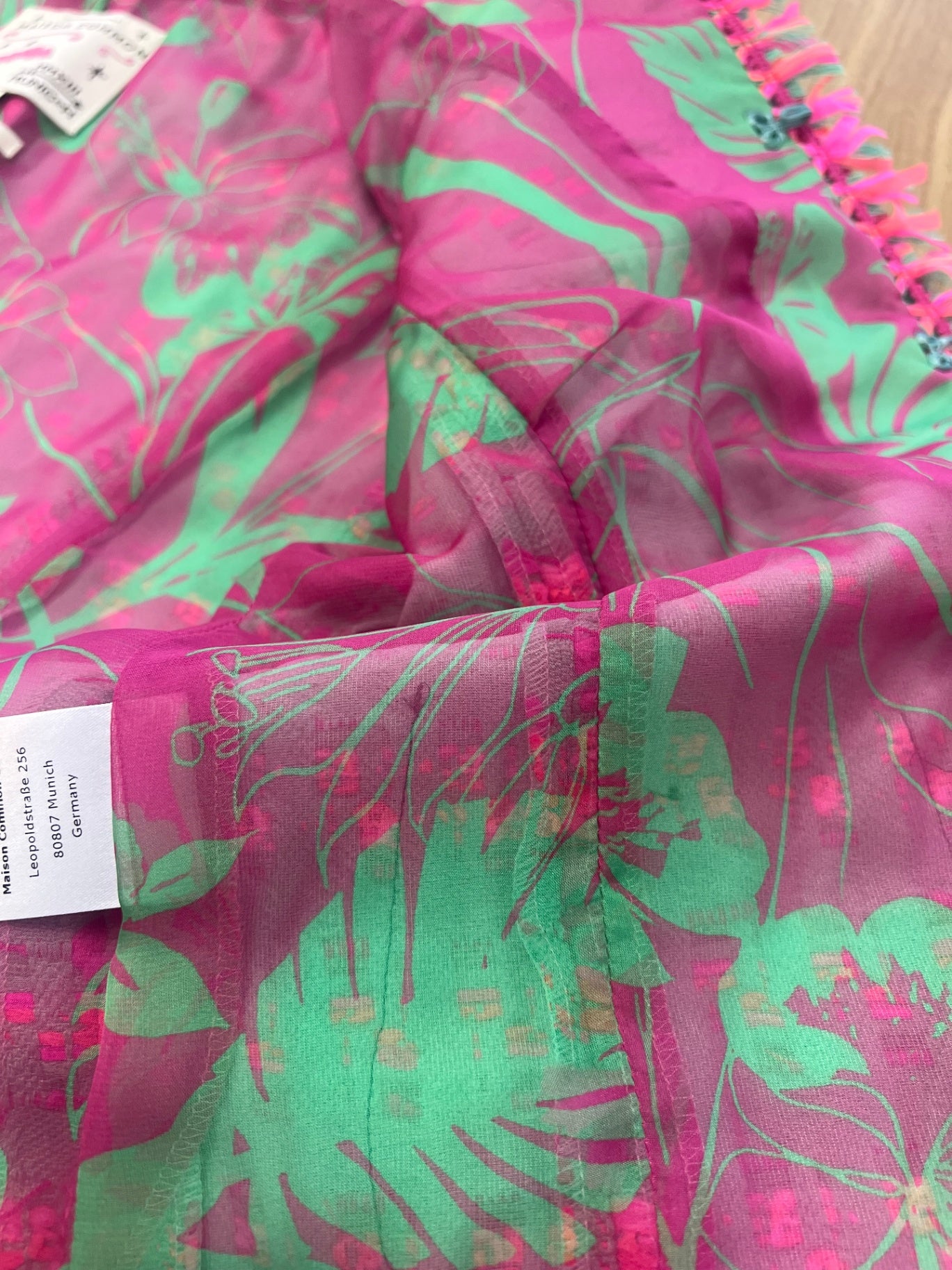 Maison Common Pink und Grün 36 Mischgewebe