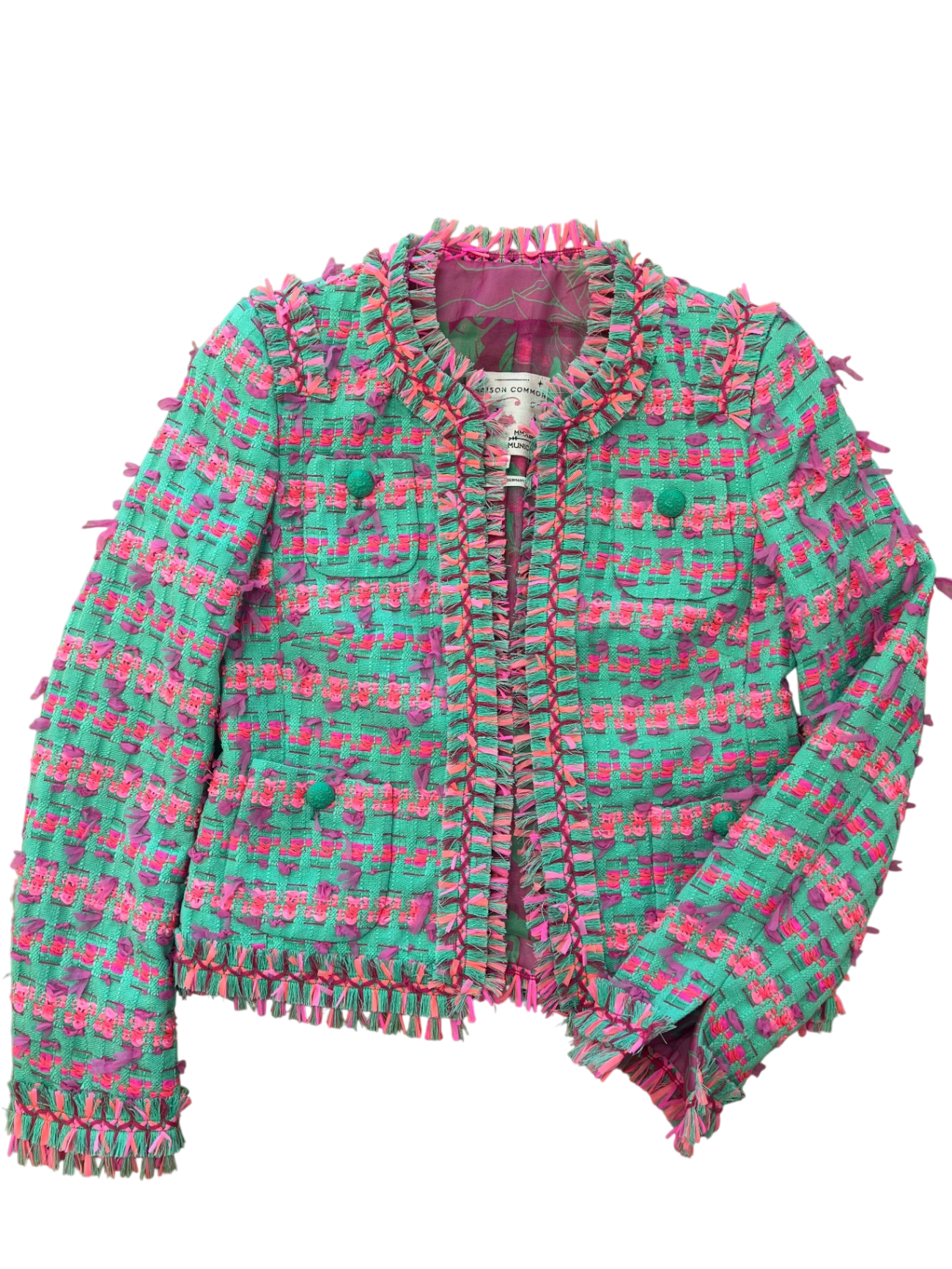 Maison Common Pink und Grün 36 Mischgewebe