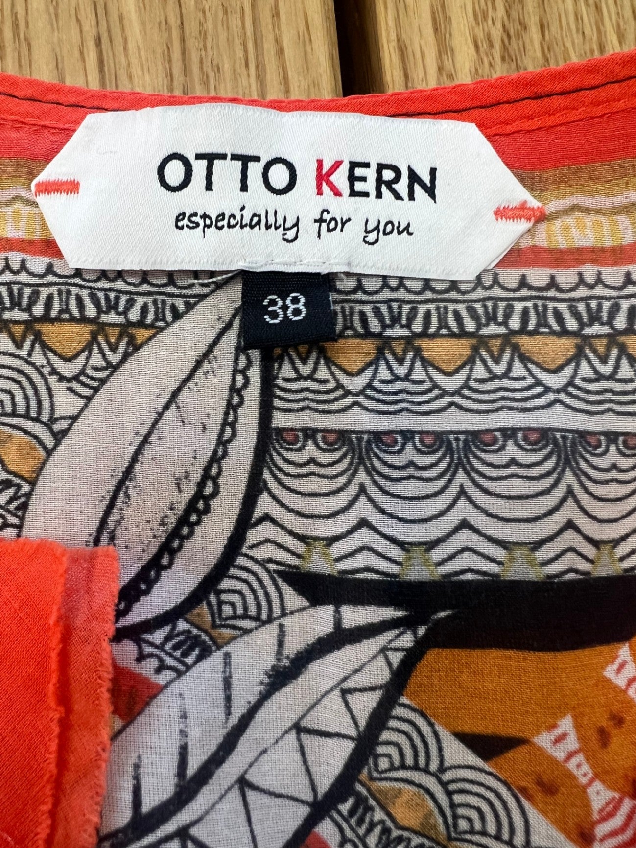 OTTO KERN Mehrfarbig (hauptsächlich Orange, Schwarz, Beige, Weiß, Rot, Gelb) 38 Baumwolle/Seide
