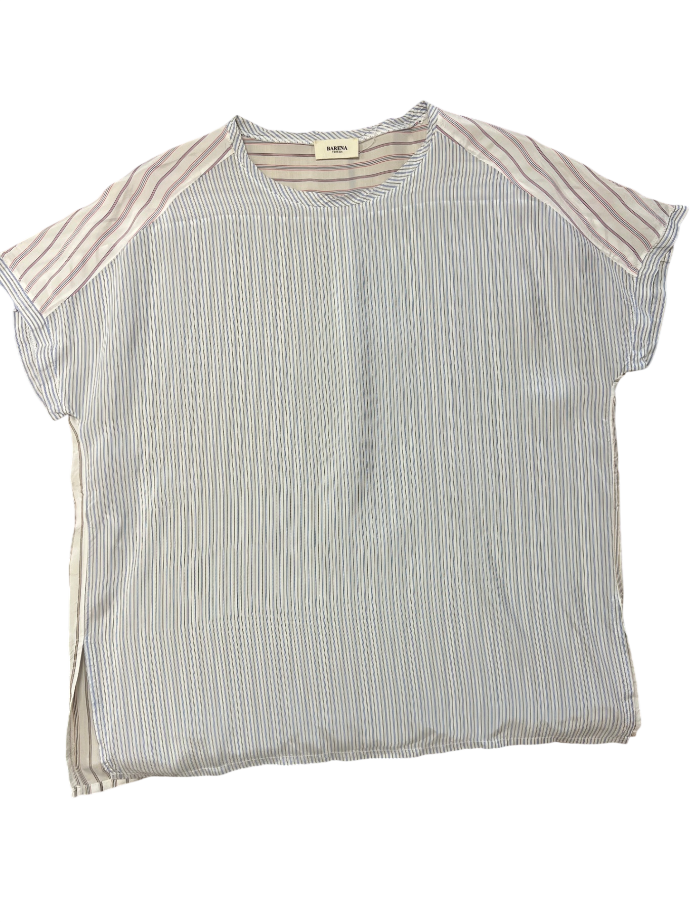 Barena Weiß mit roten und blauen Streifen 38 Viscose