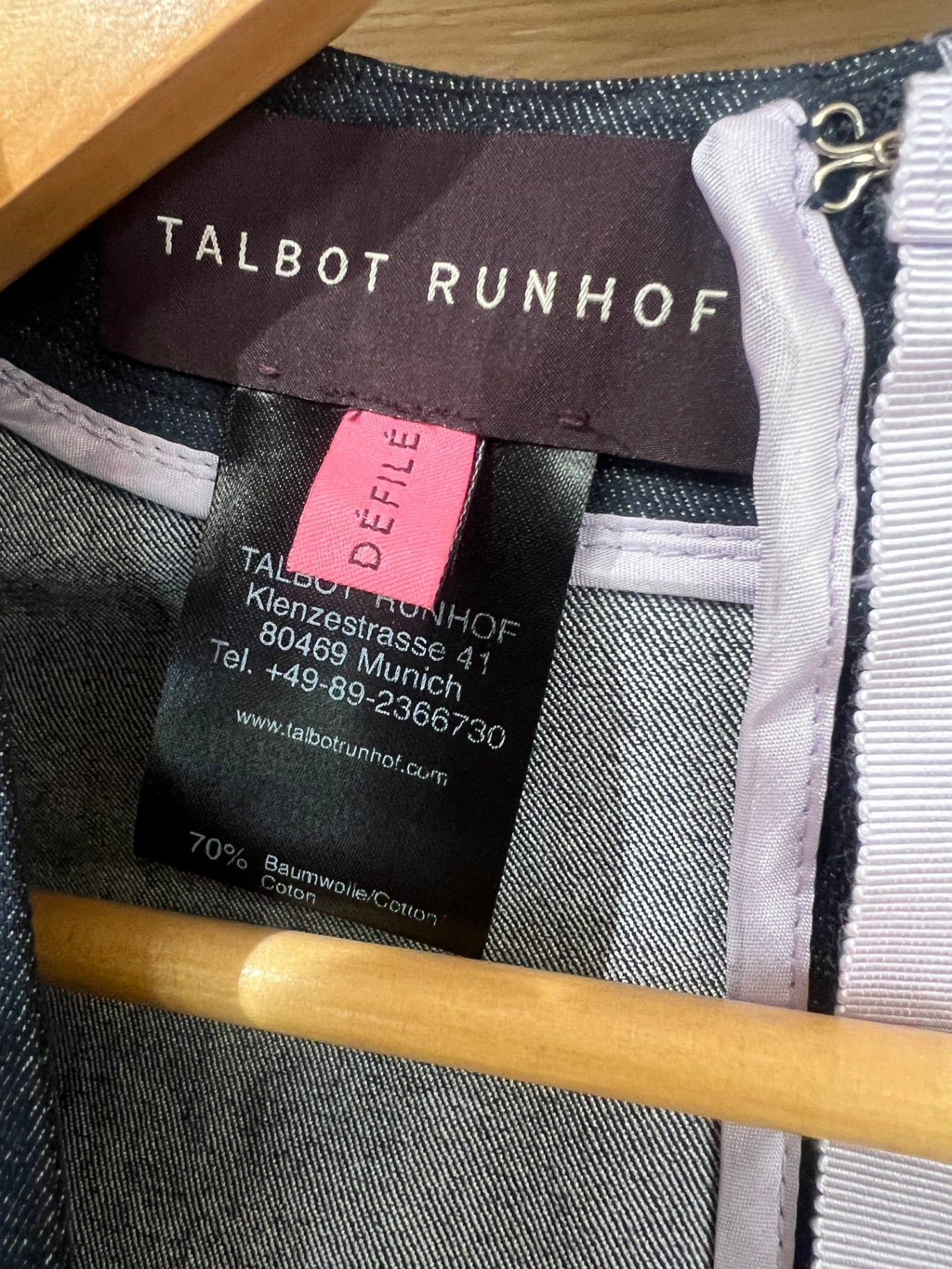 Talbot Runhof Dunkelblau 38 Baumwolle