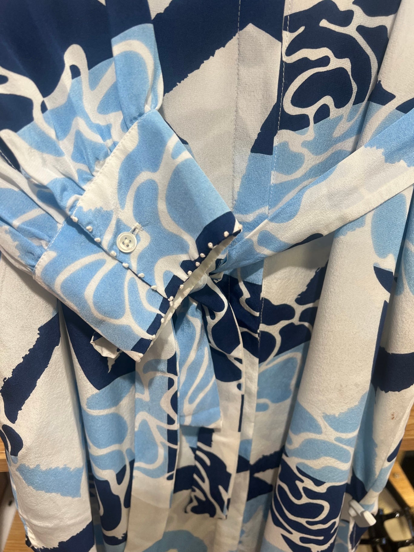 an an londree Blau, Weiß 36 Seide