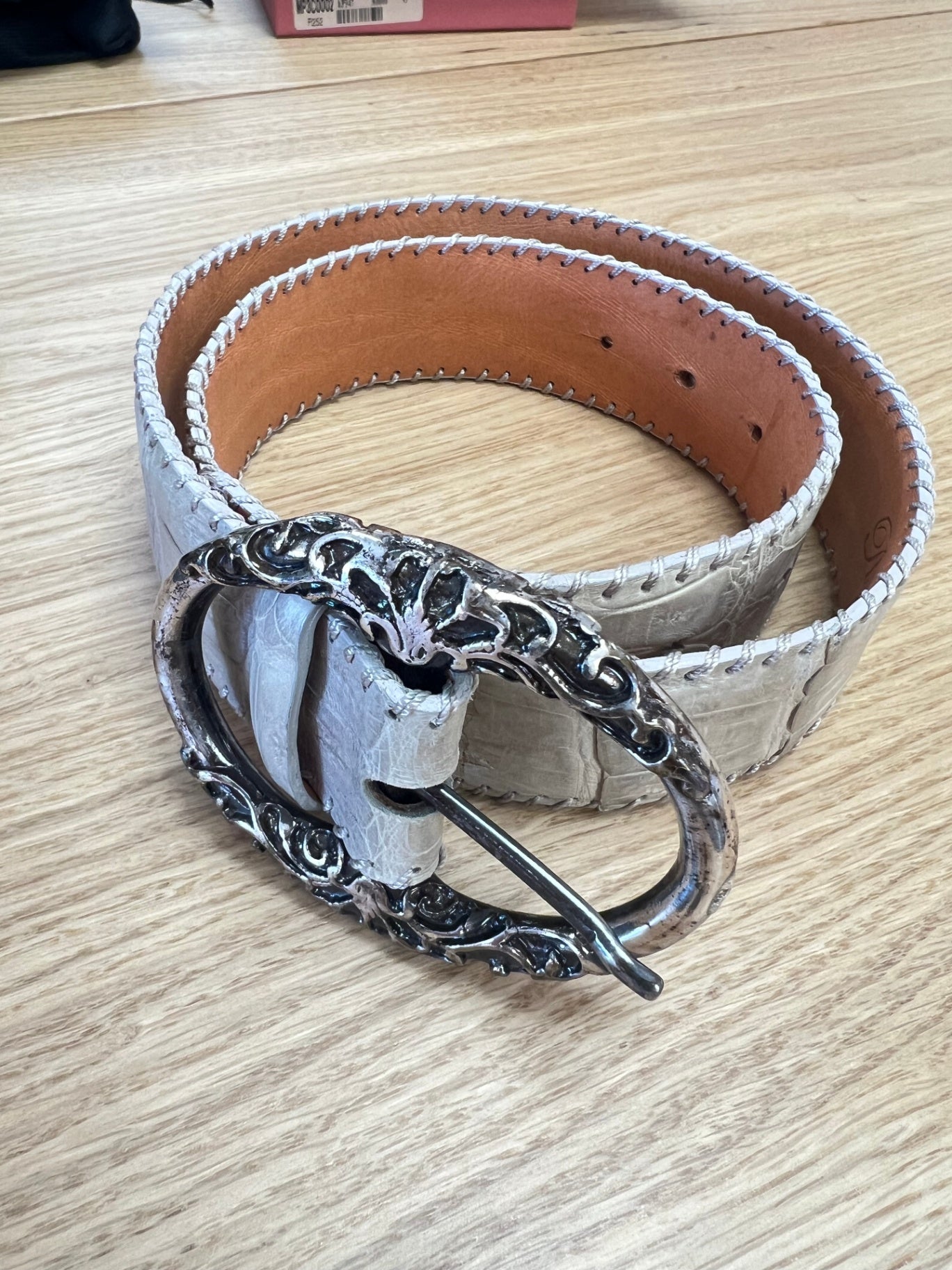 Reptile´s House Cremefarben 44/80 Genuine Crocodile