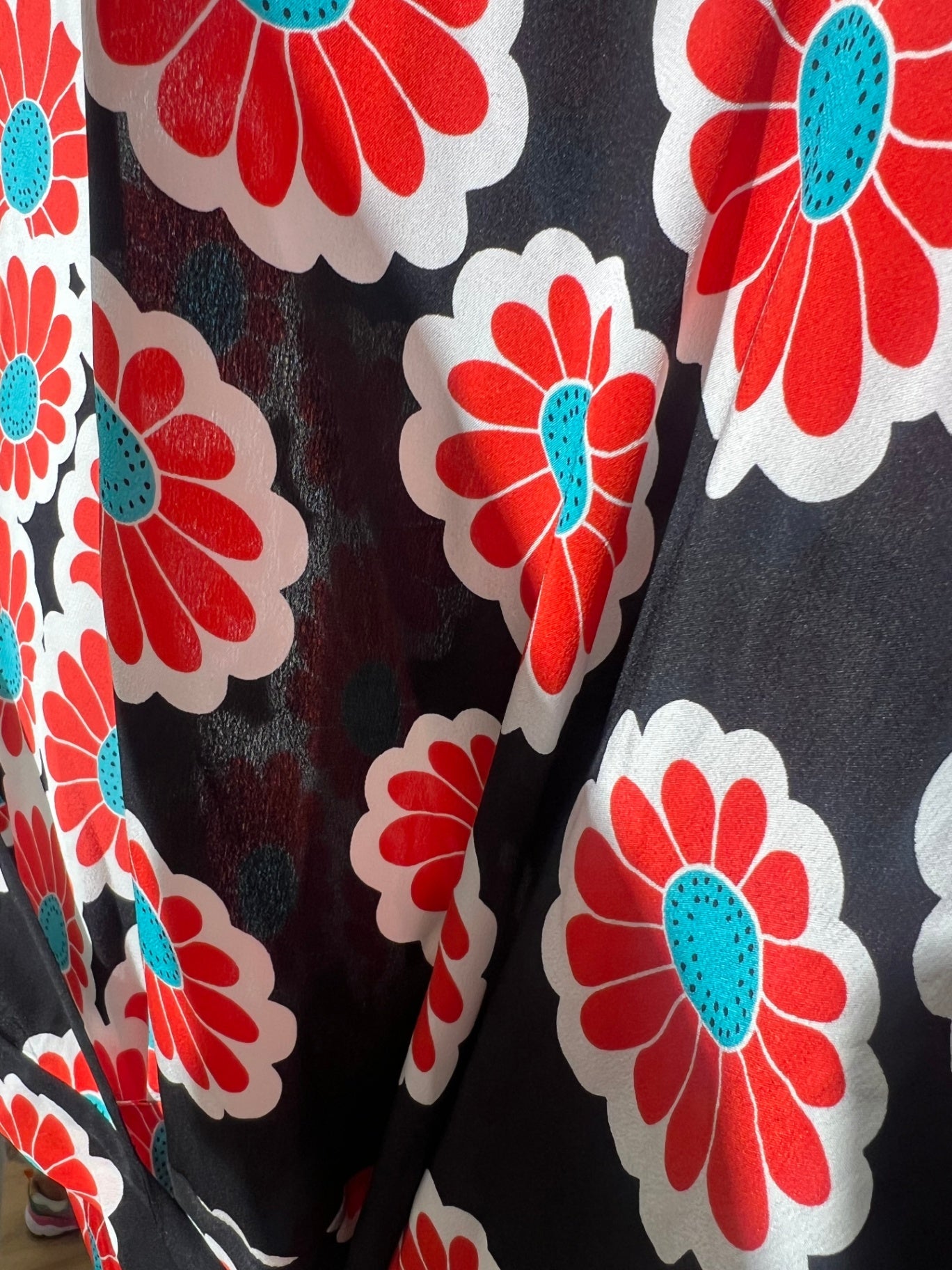 Diane von Fürstenberg Schwarz, Rot, Weiß 38 Seide Polyester