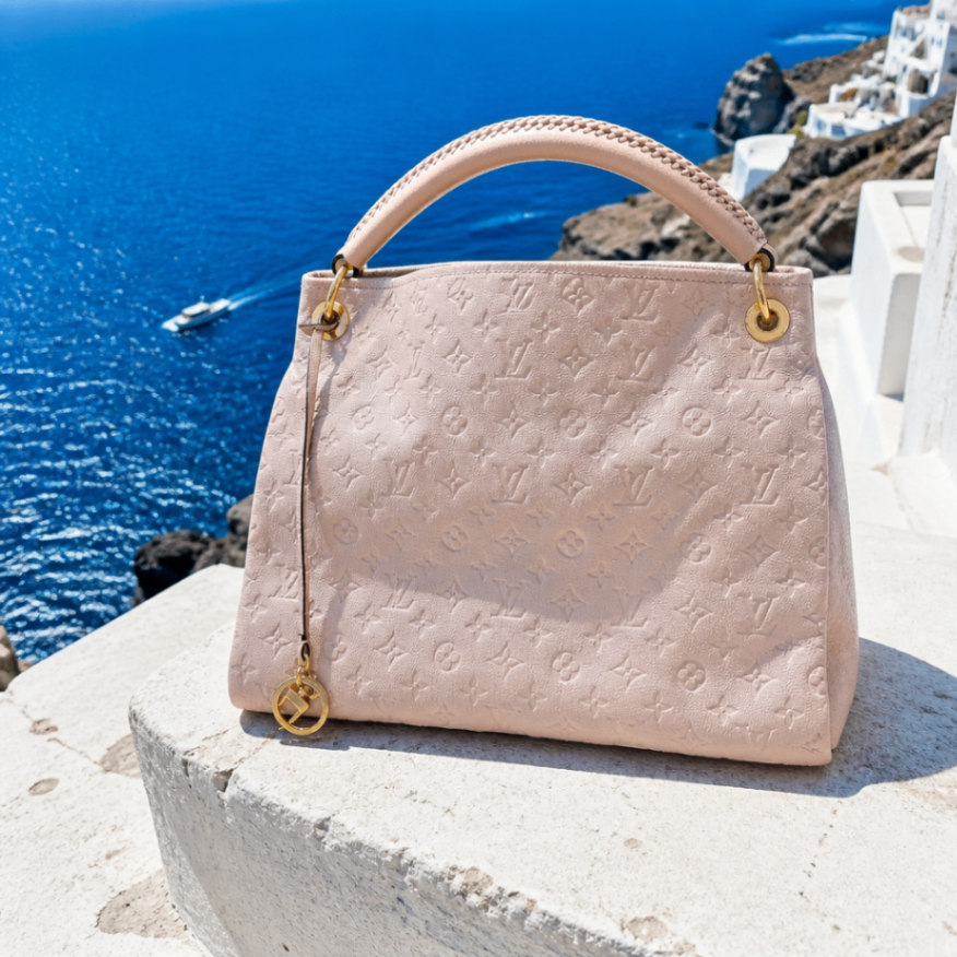 Louis Vuitton Artsy Beigerosé MM Leder