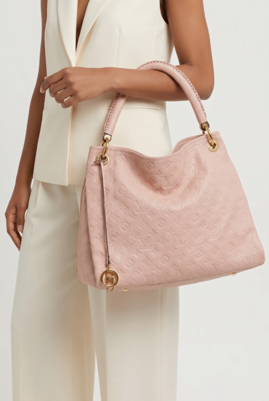 Louis Vuitton Artsy Beigerosé MM Leder
