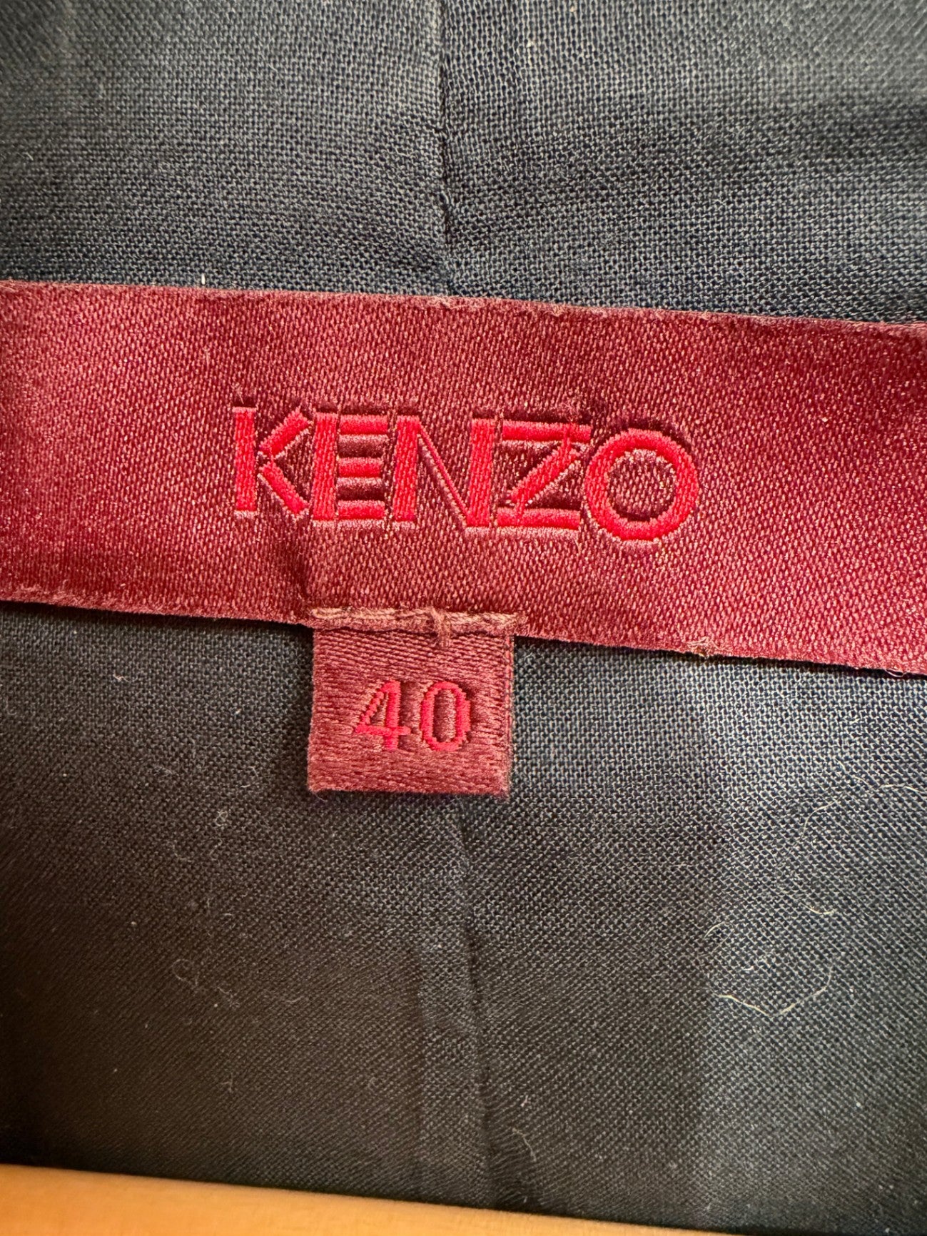 Kenzo Dunkelblau mit gesticktem floralem Muster 40 Baumwolle/Viscose