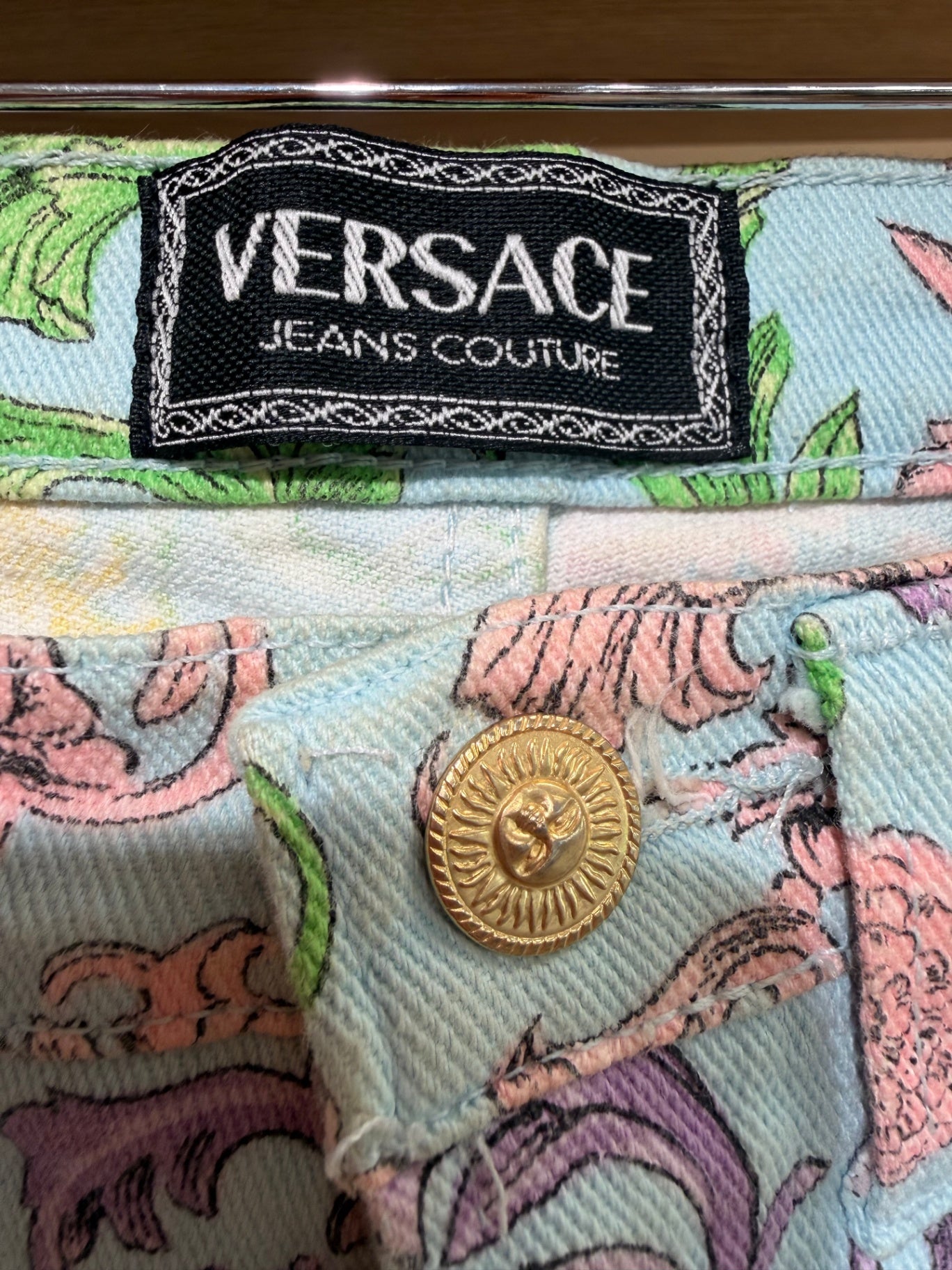 Versace Mehrfarbig 36 Baumwolle Elastan