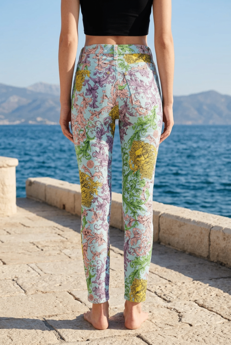 Versace Mehrfarbig 36 Baumwolle Elastan