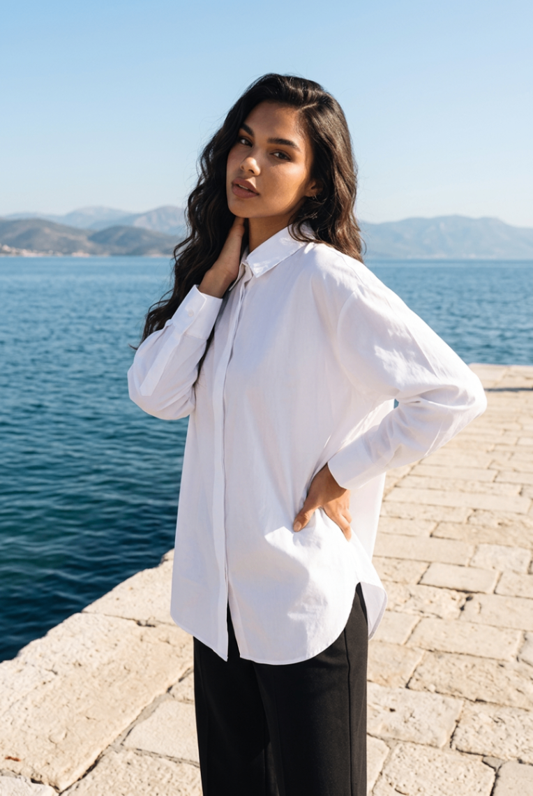 Touchè Hemdbluse Weiß 40/42 Baumwolle