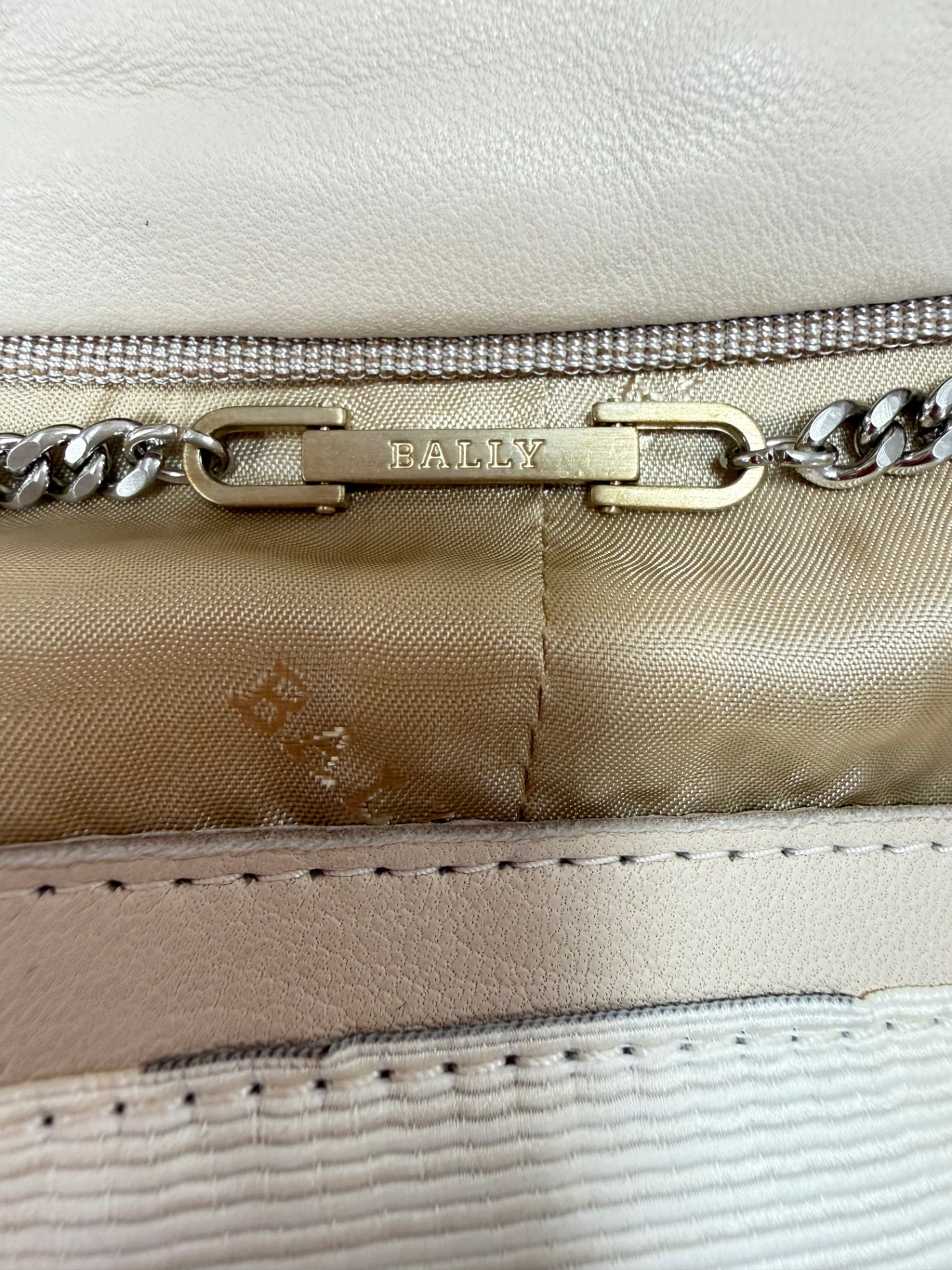 Bally Lederjacke Beige 36 Lammleder
