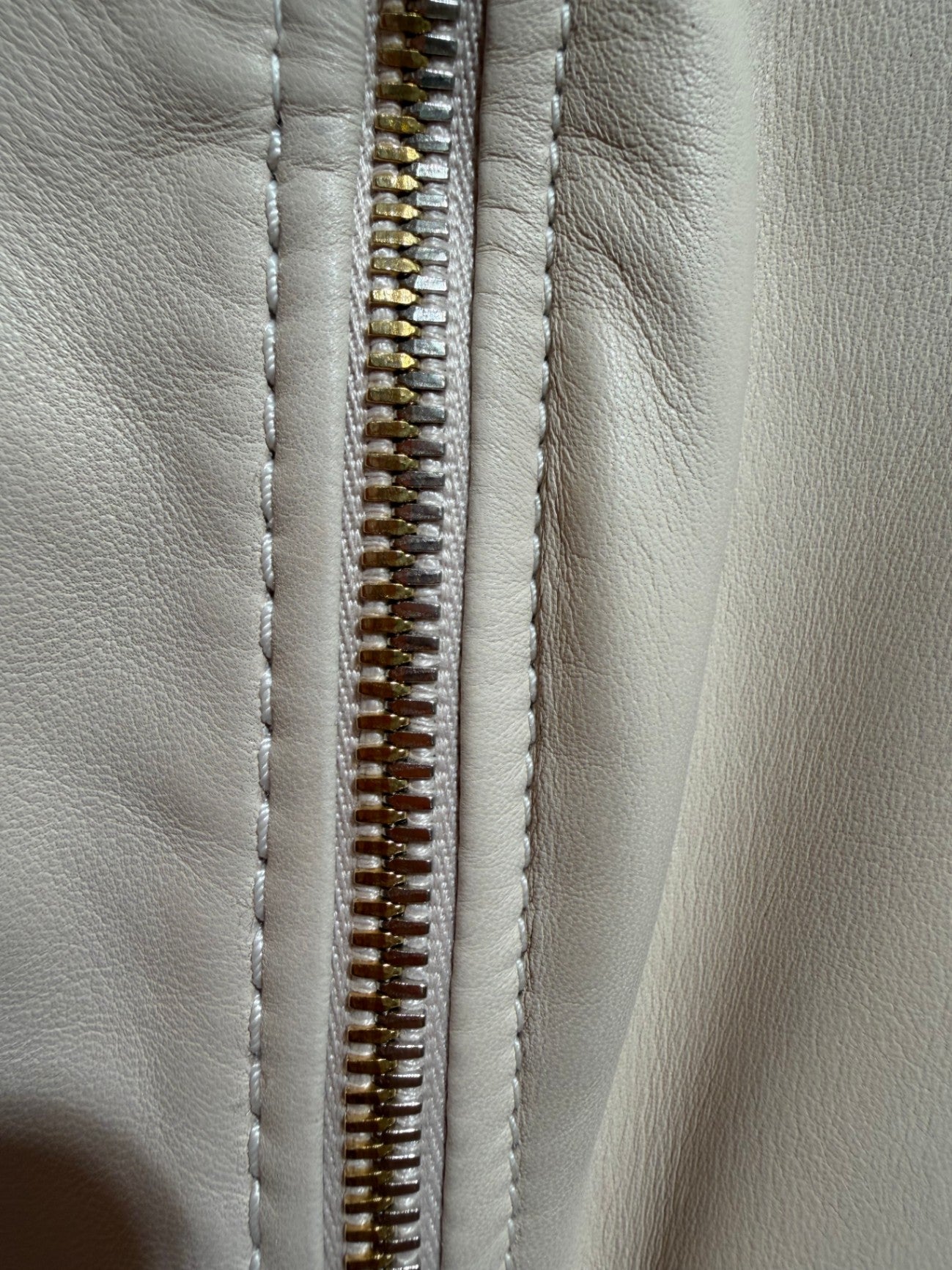 Bally Lederjacke Beige 36 Lammleder