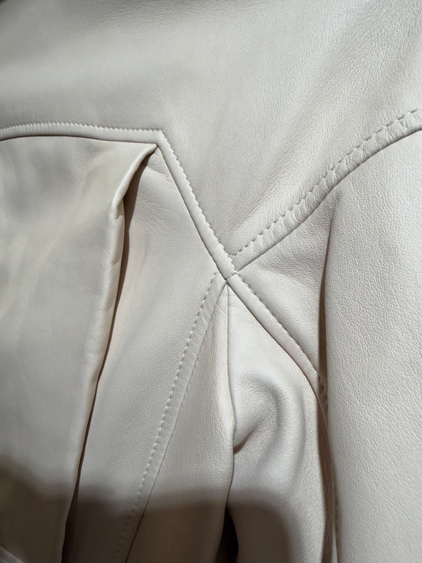 Bally Lederjacke Beige 36 Lammleder
