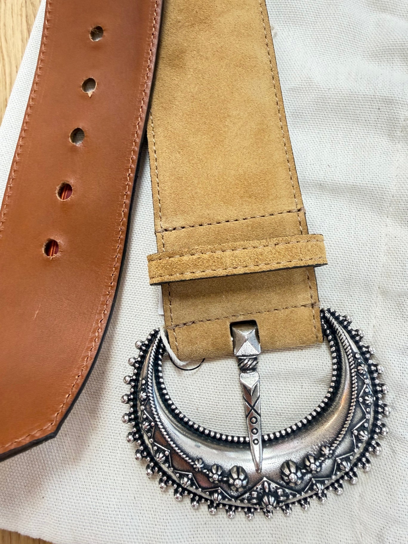 ETRO Silberfarben/Ocker 65 Metall/Leder