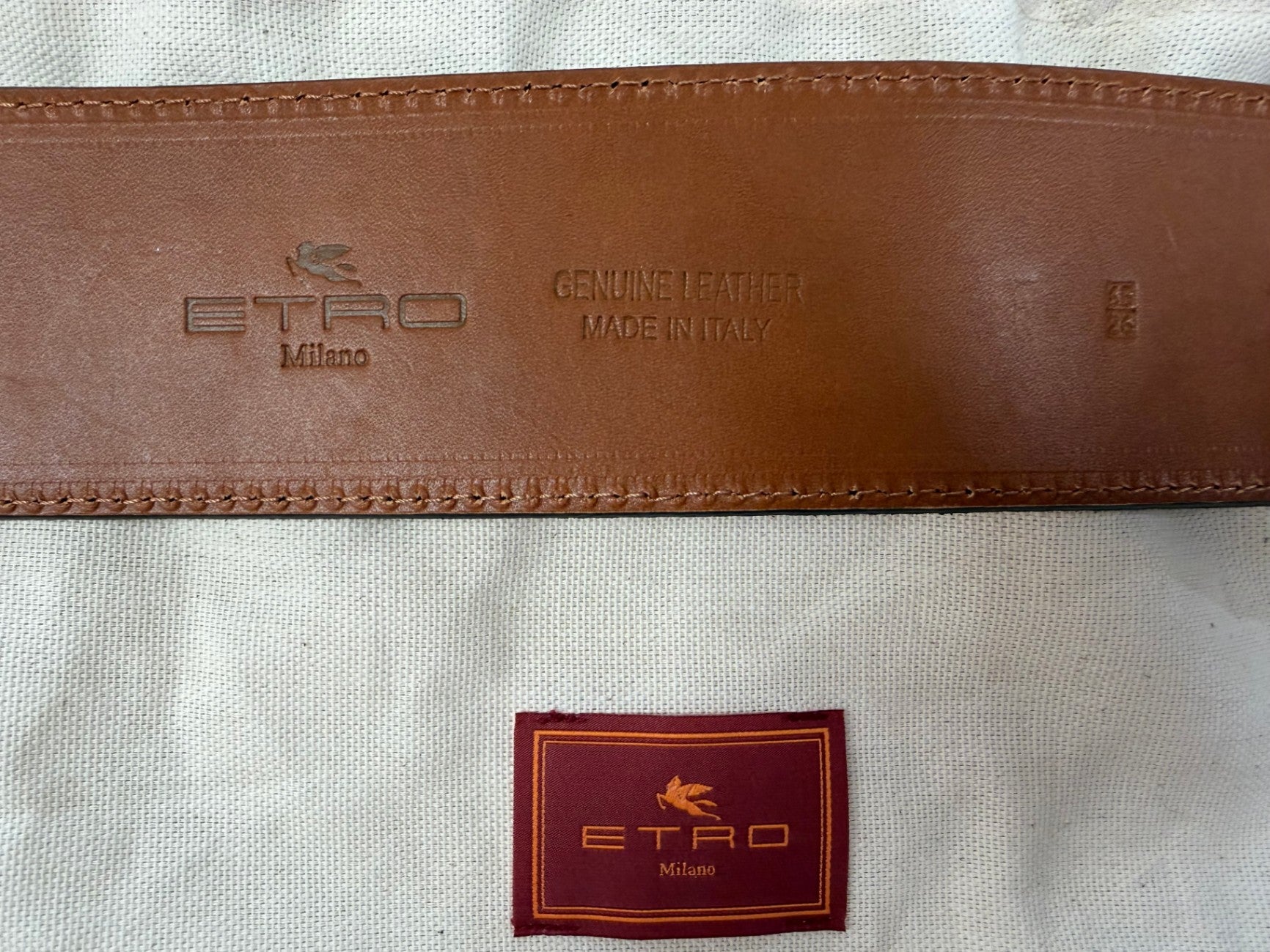 ETRO Silberfarben/Ocker 65 Metall/Leder