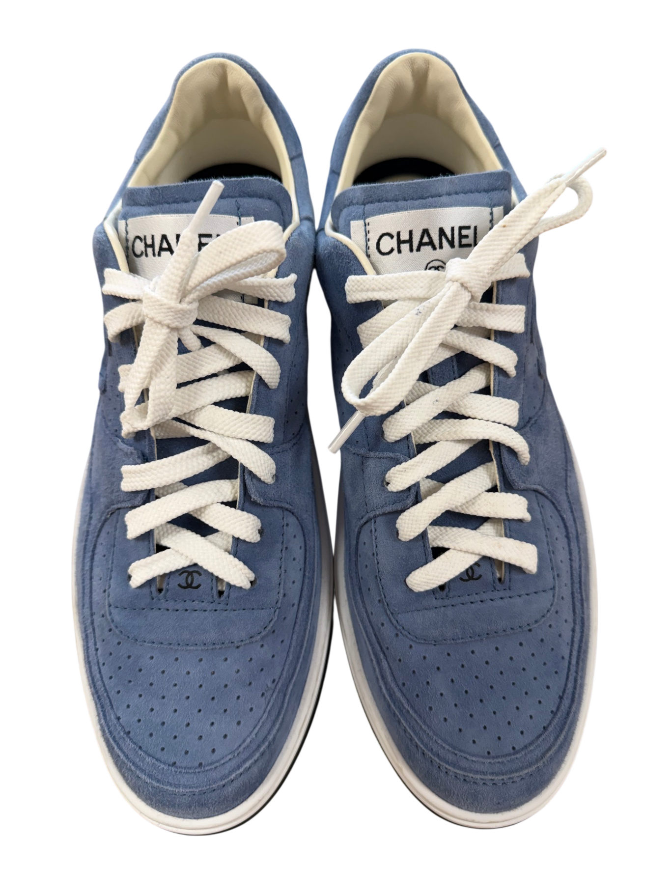 Chanel Sneaker Jeansblau 42 Leder