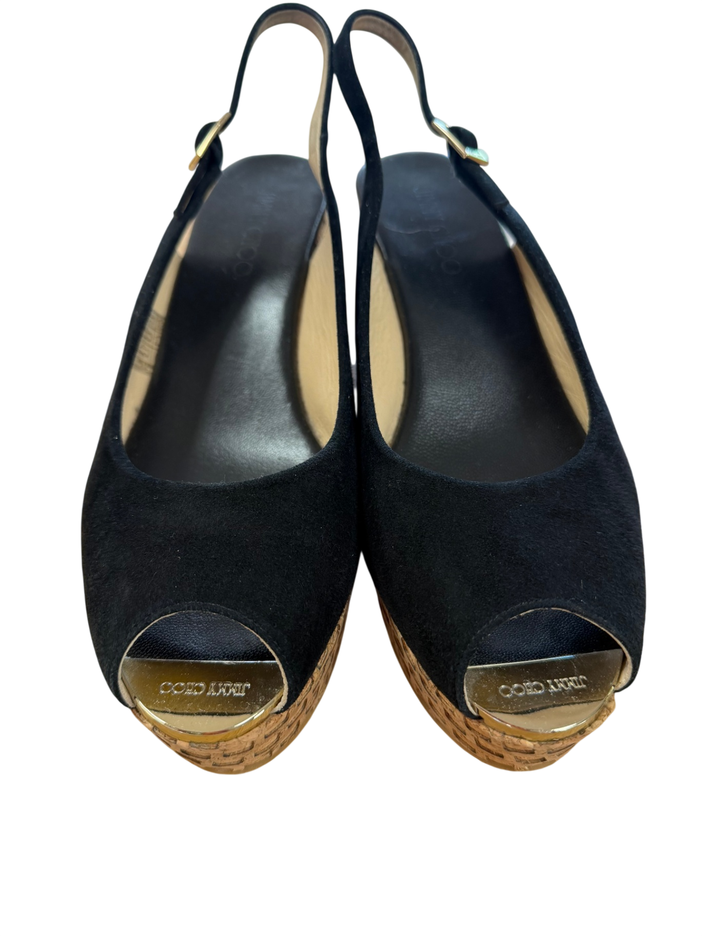 Jimmy Choo Schwarz 41 Rauleder/ Kork