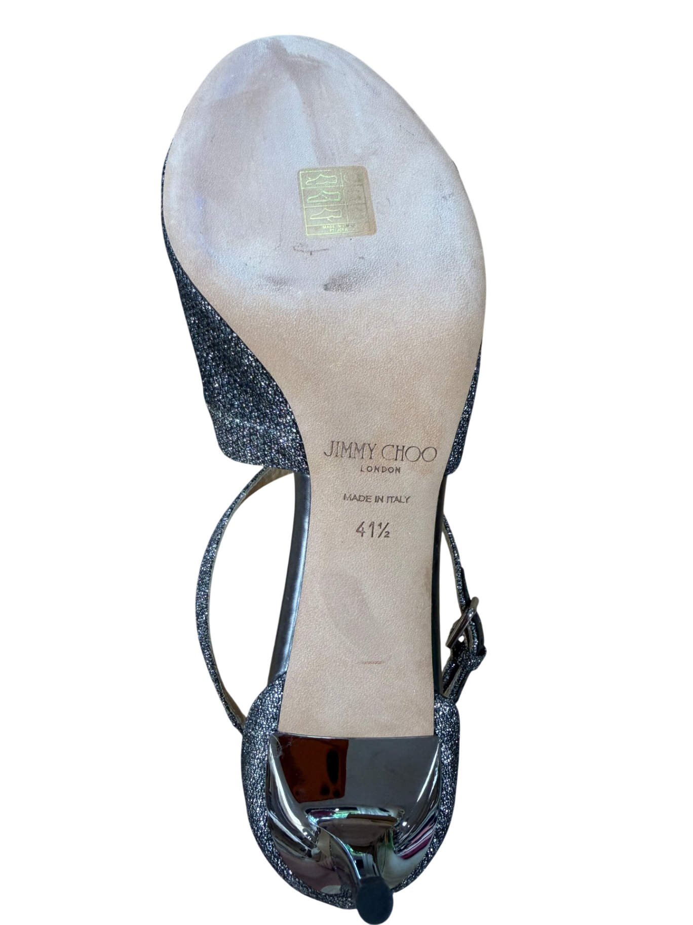 Jimmy Choo Silbergrau 41 Leder