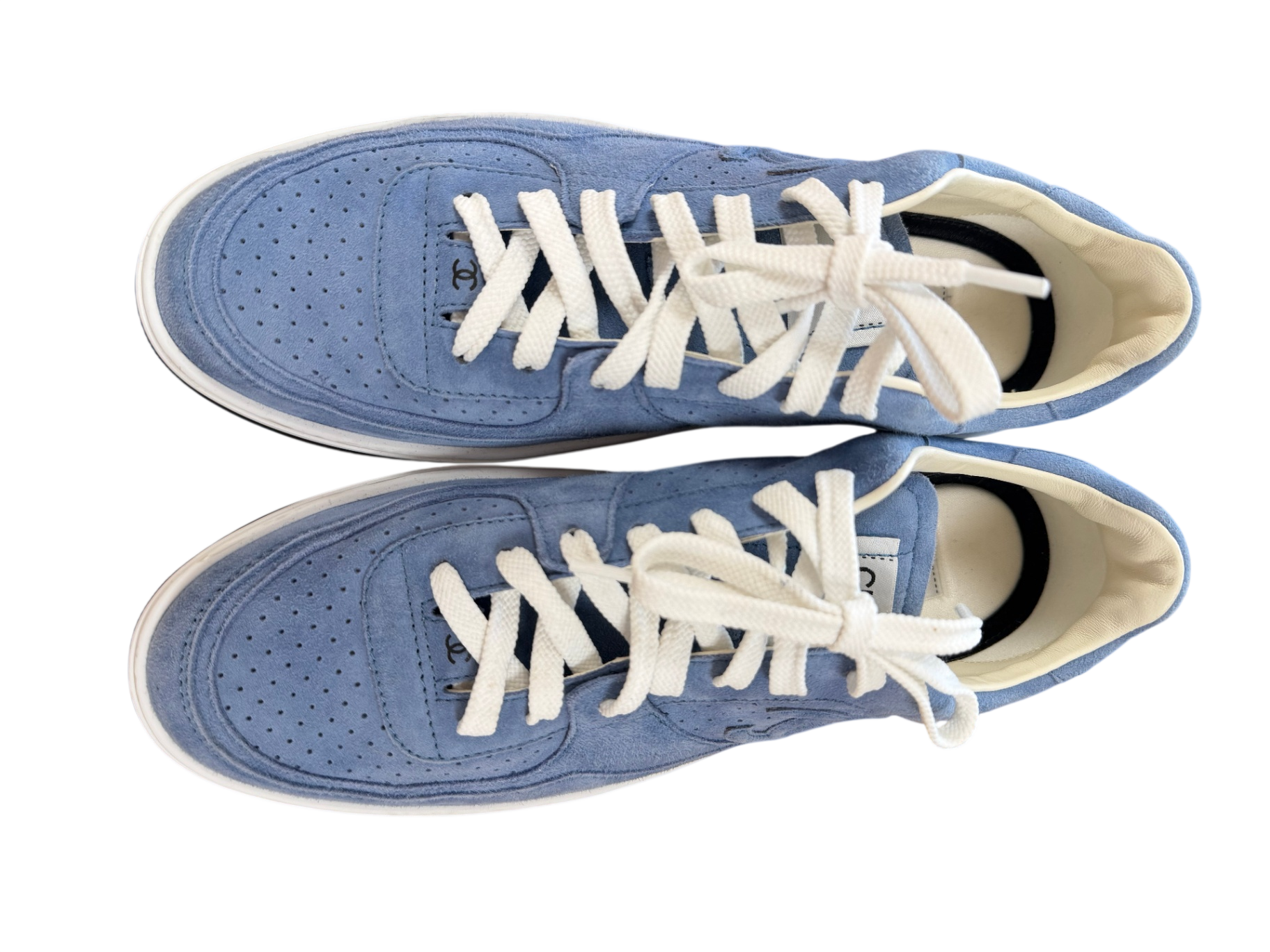 Chanel Sneaker Jeansblau 42 Leder