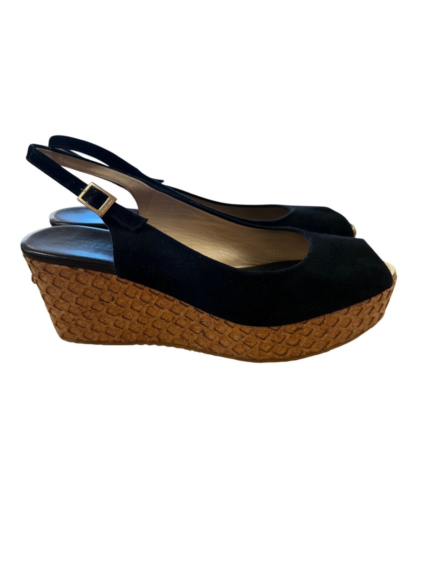 Jimmy Choo Schwarz 41 Rauleder/ Kork