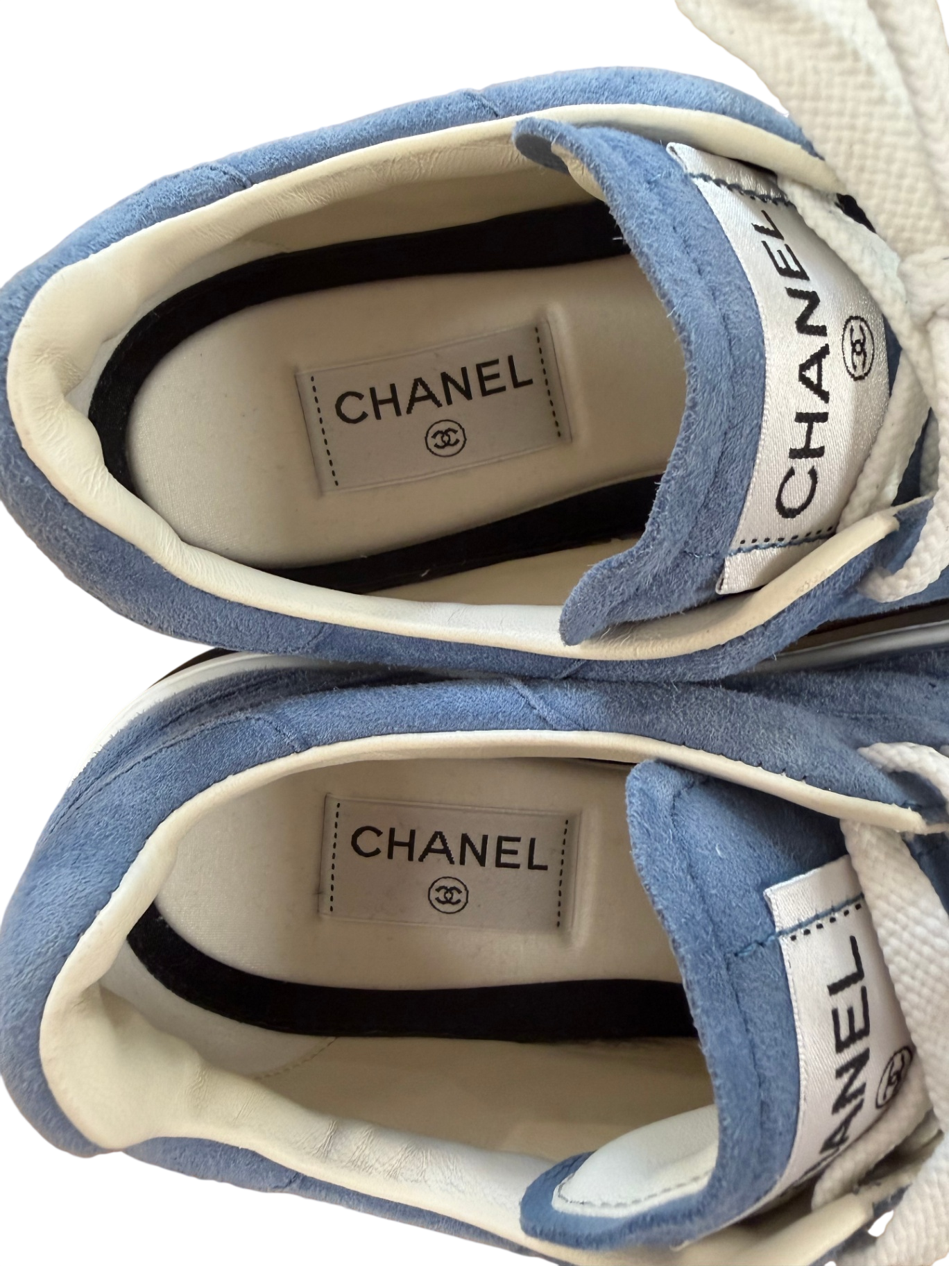 Chanel Sneaker Jeansblau 42 Leder