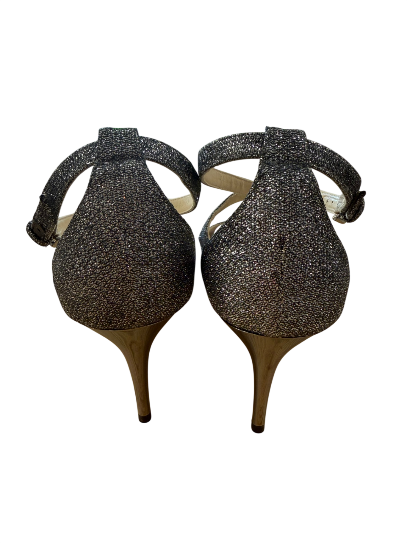 Jimmy Choo Silbergrau 41 Leder