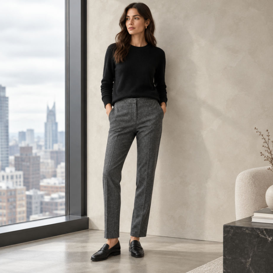 Prada Hose Grau 40 Wolle/ Cashmere/ Elastan