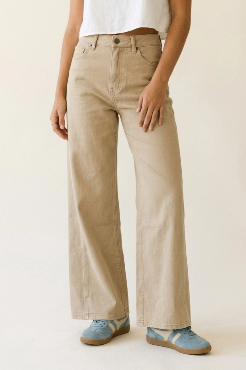 Q2 Hose Beige 40 Baumwolle/ Elastan