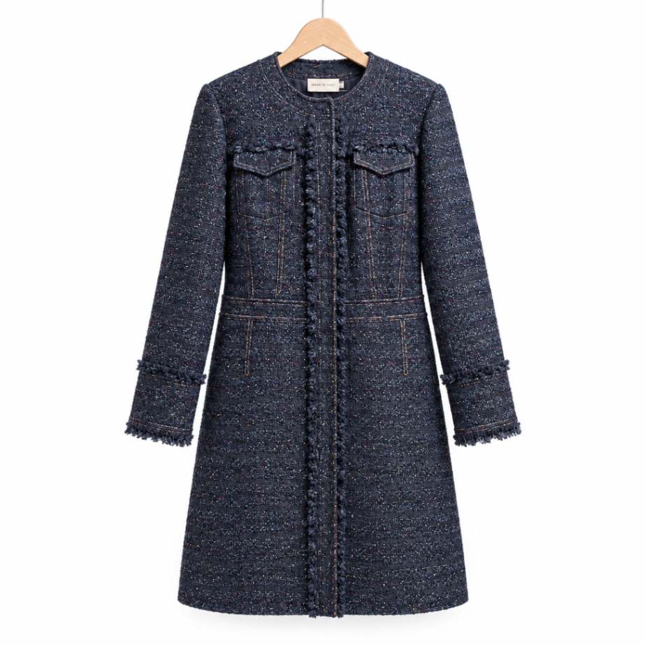 Tory Burch Mantel Schwarz 40 Wolle & Polyester Mischung
