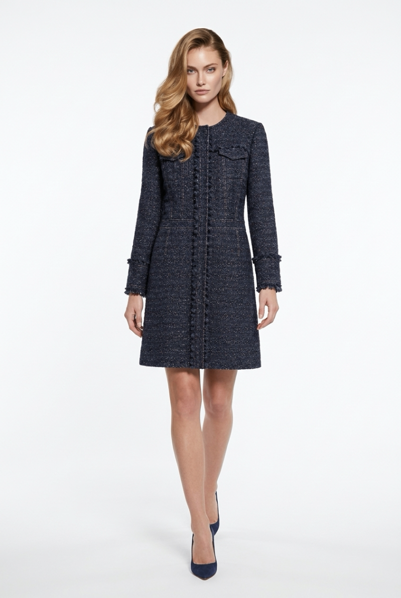 Tory Burch Mantel Schwarz 40 Wolle & Polyester Mischung