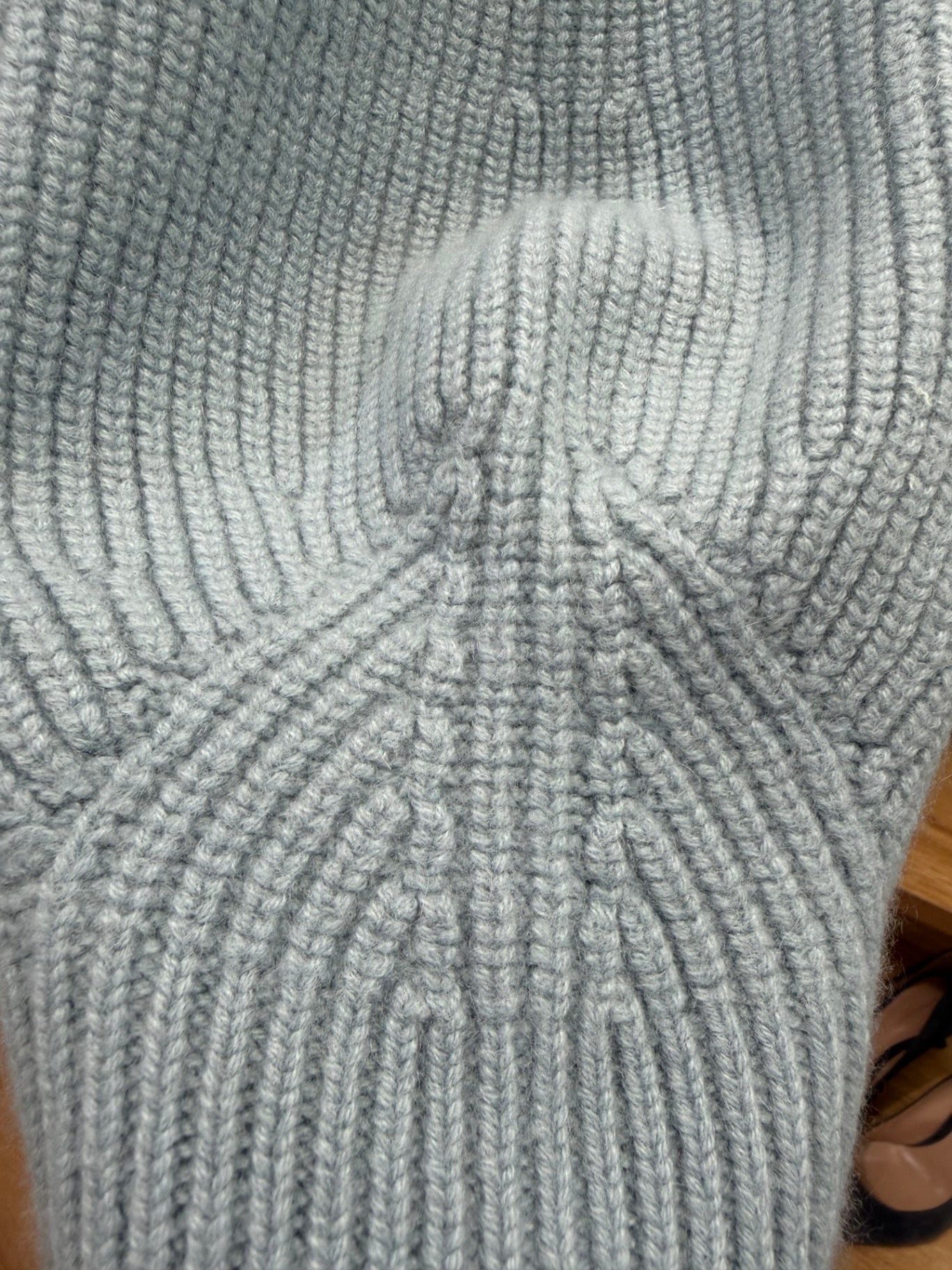 Loro Piana Graublau 40 Rippstrick