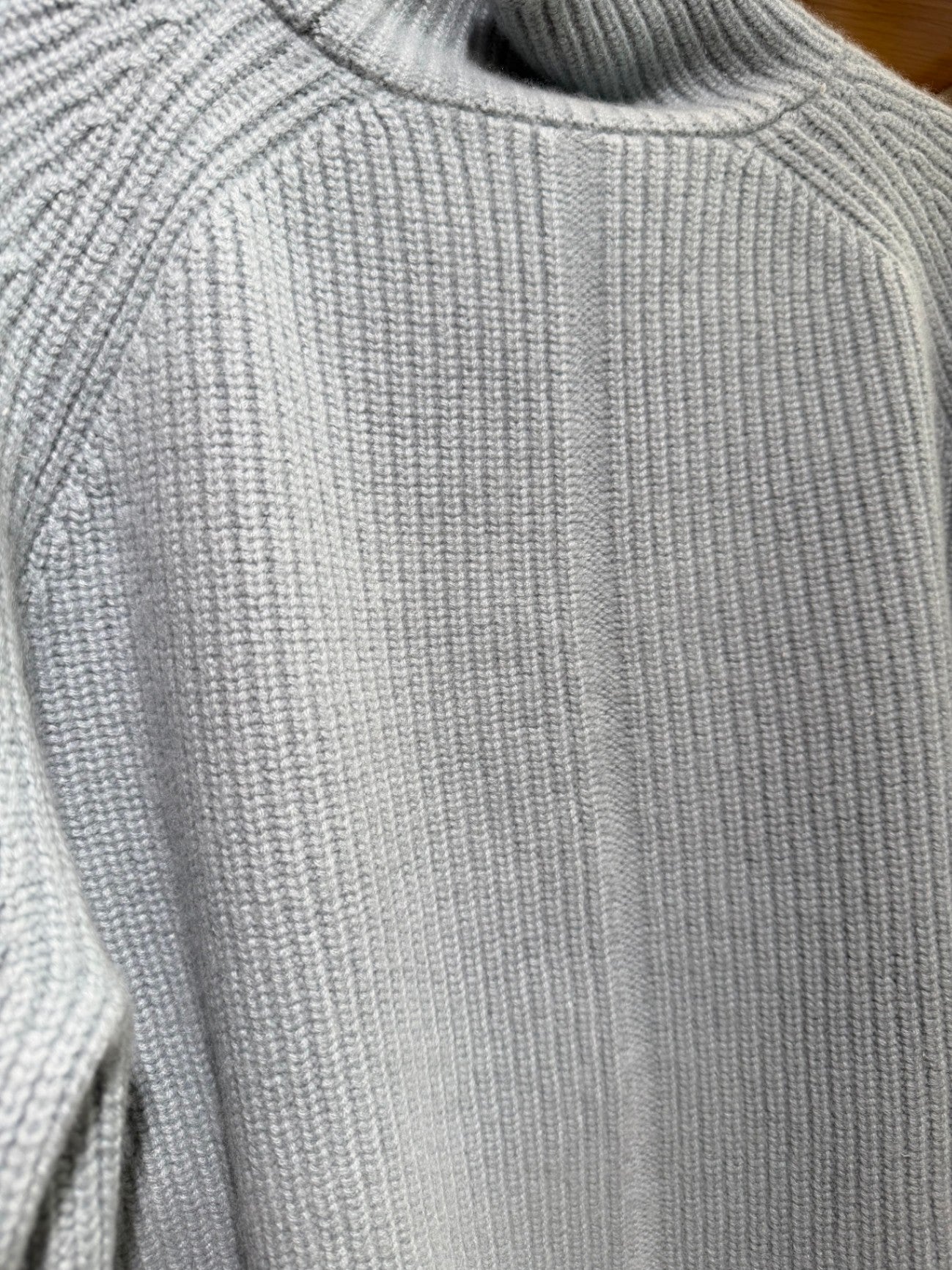 Loro Piana Graublau 40 Rippstrick