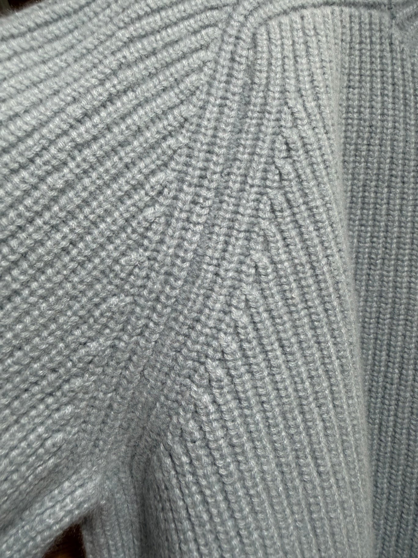 Loro Piana Graublau 40 Rippstrick