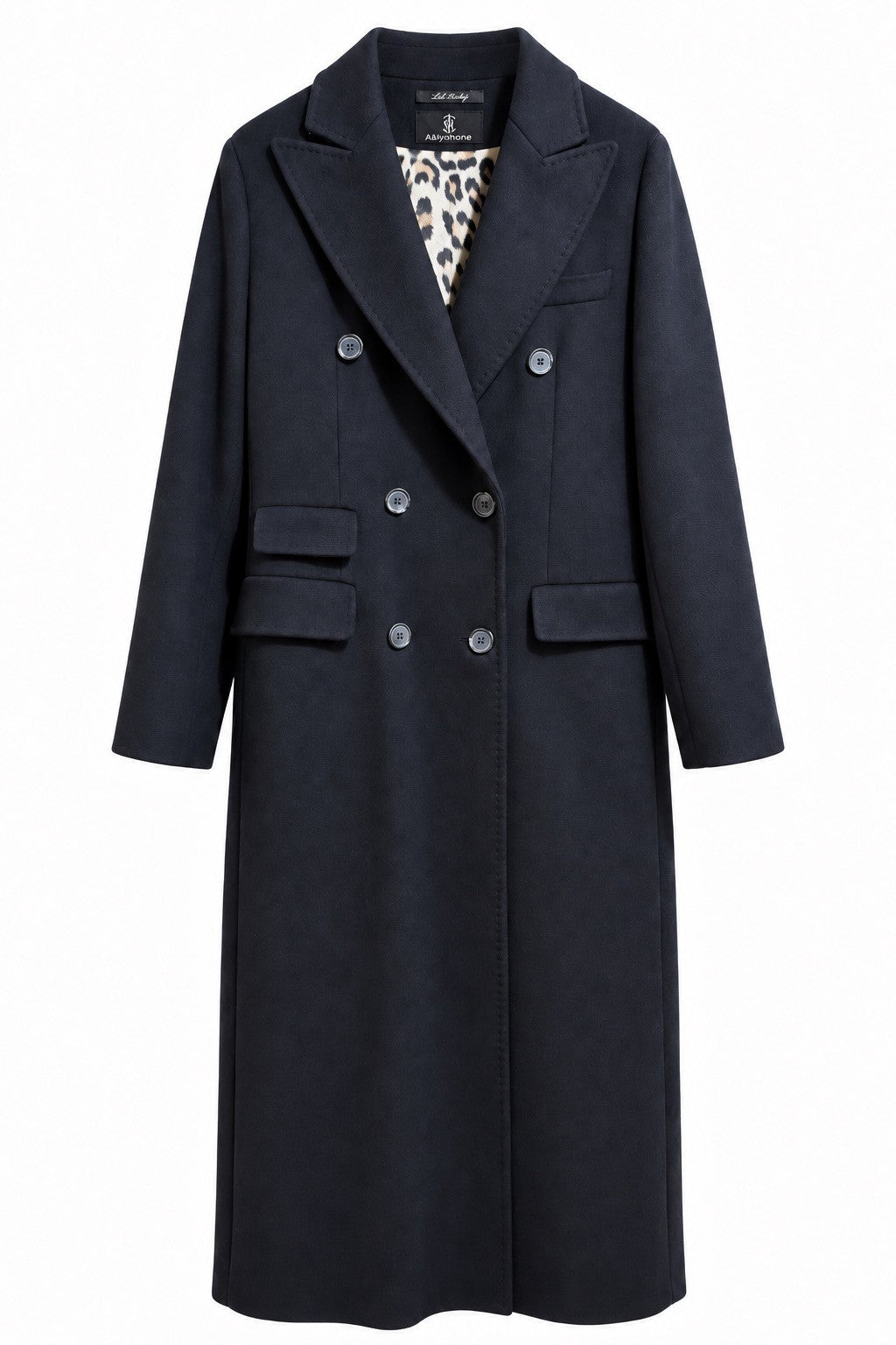Roberto Cavalli Mantel Schwarz 38 Wolle