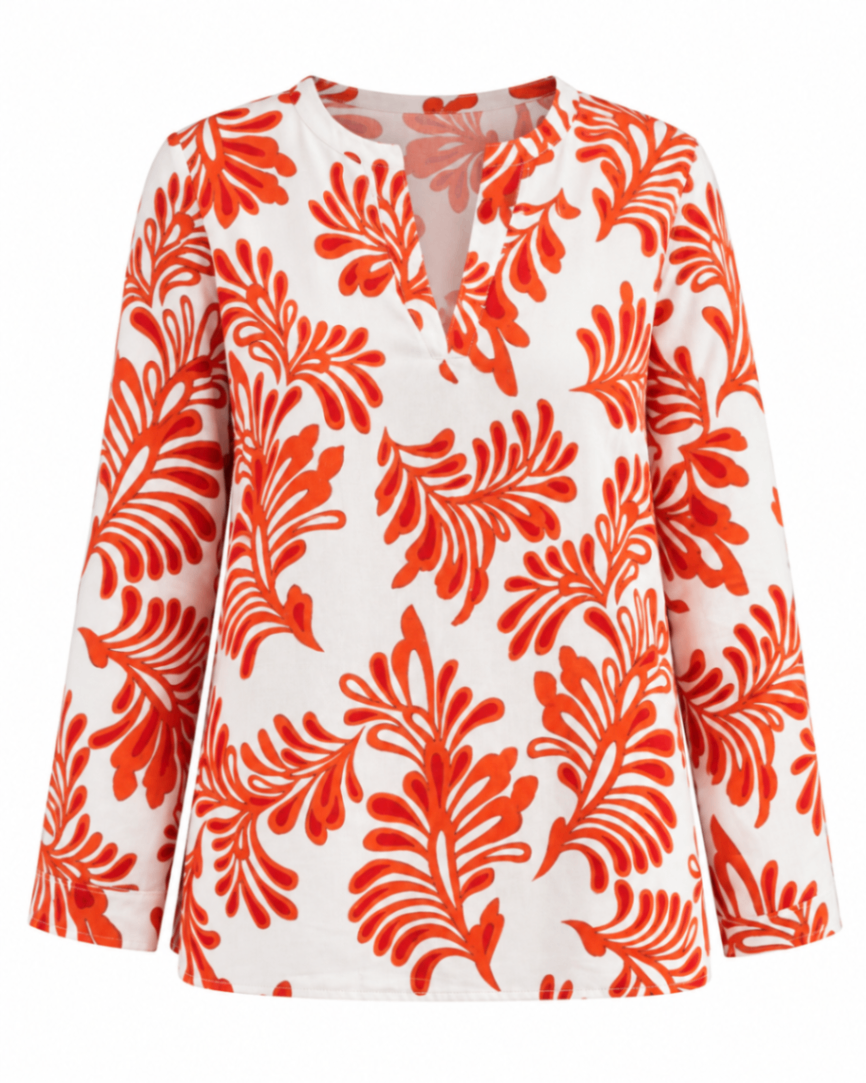 Bea Tricia Bluse Creme, Orange 40 Polyester