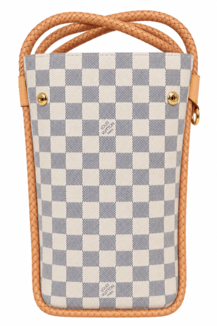 Louis Vuitton Propriano Damier Weiß-Grau/ Leder MM Canvas und Leder